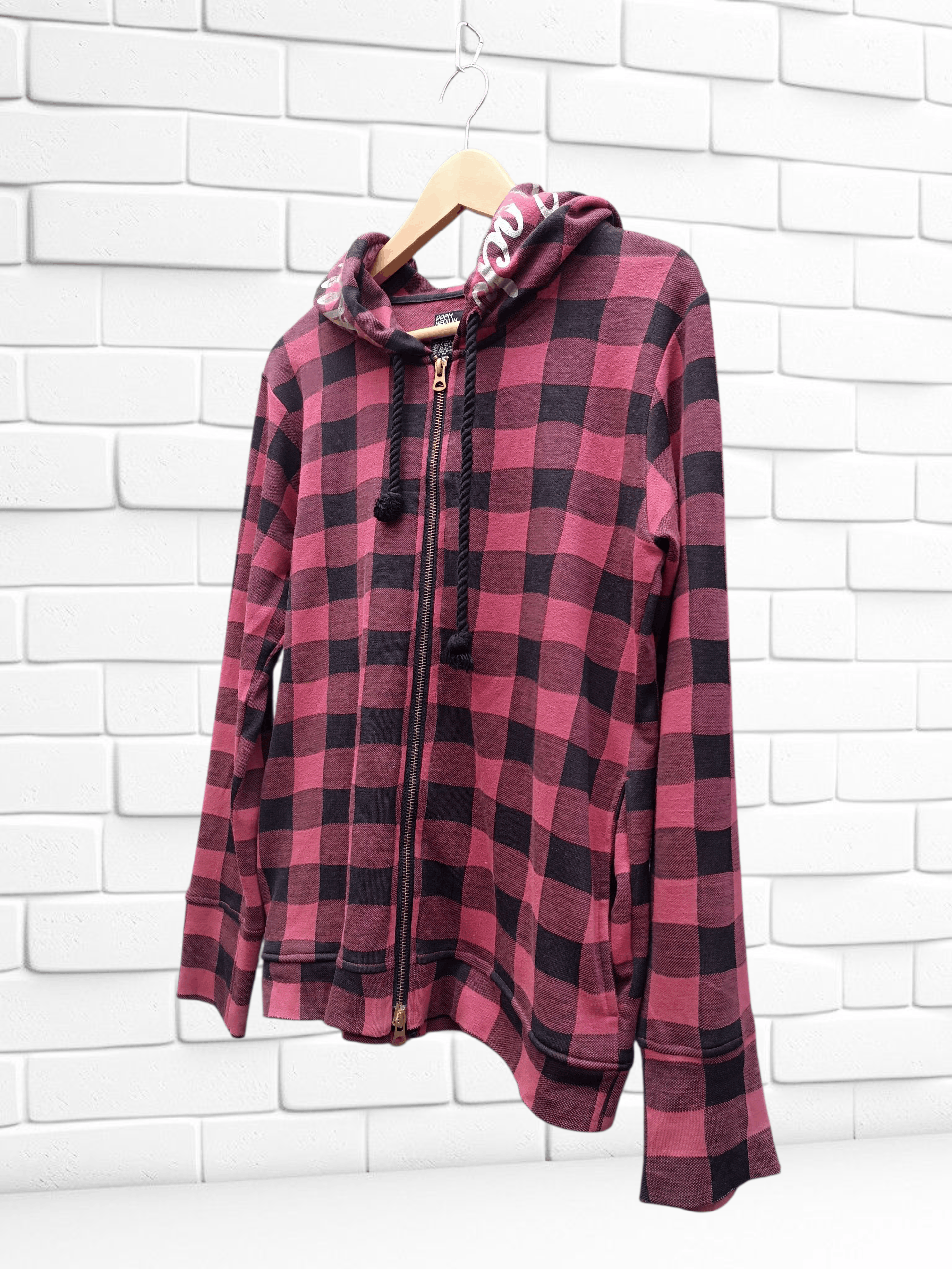 PPFM PPFM Y2K Grunge Check Hoodie Jacket Double Zip Size US M / EU 48-50 / 2 - 2 Thumbnail