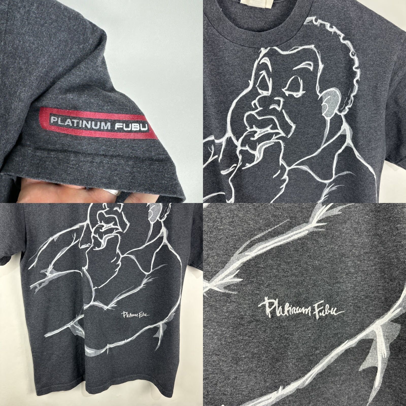 PLATINUM FUBU フットボールシャツ　XL 90s VINTAGE FUBU PLATINUM FAT ALBERT FOOTBALL SPORT JERSEY SHIRT SIZE