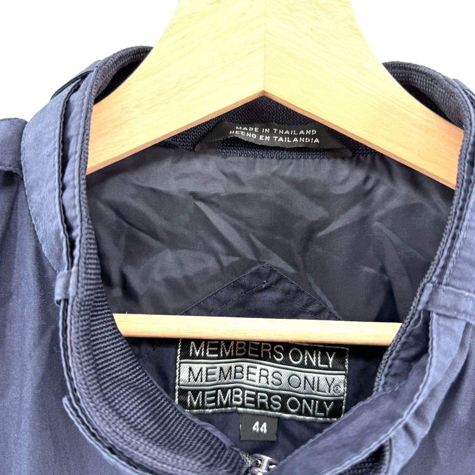 Members Only Vintage 80s Members Only Navy Blue Iconic Racer Jacket Size US XL / EU 56 / 4 - 6 Thumbnail