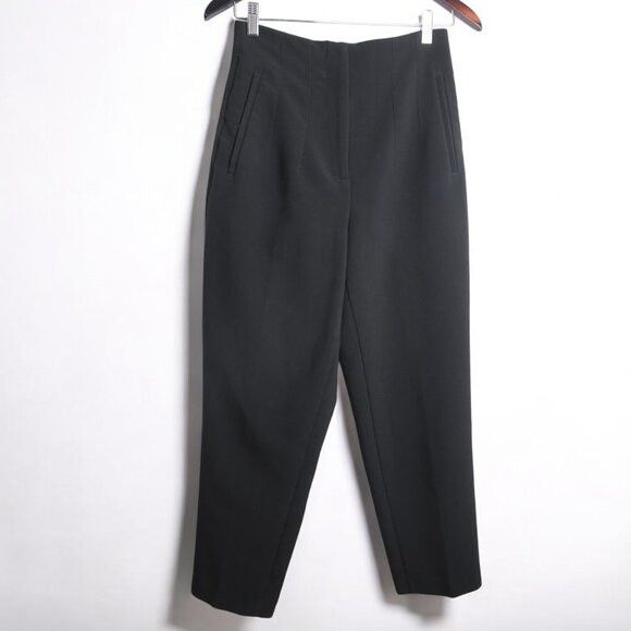 Zara Zara Black Smart Carrot Cutter Tapered Trousers Size 26" / US 2 / IT 38 - 1 Thumbnail
