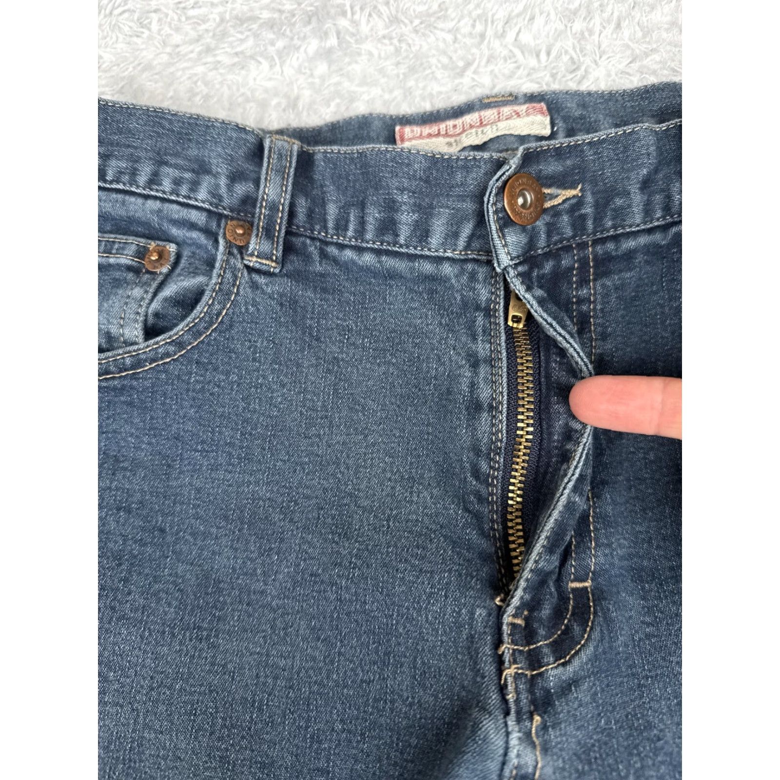 Vintage UNIONBAY Jeans Womens 29 Blue Medium Wash Mid Rise Straight Leg Denim 29x31 Size 29" - 5 Thumbnail