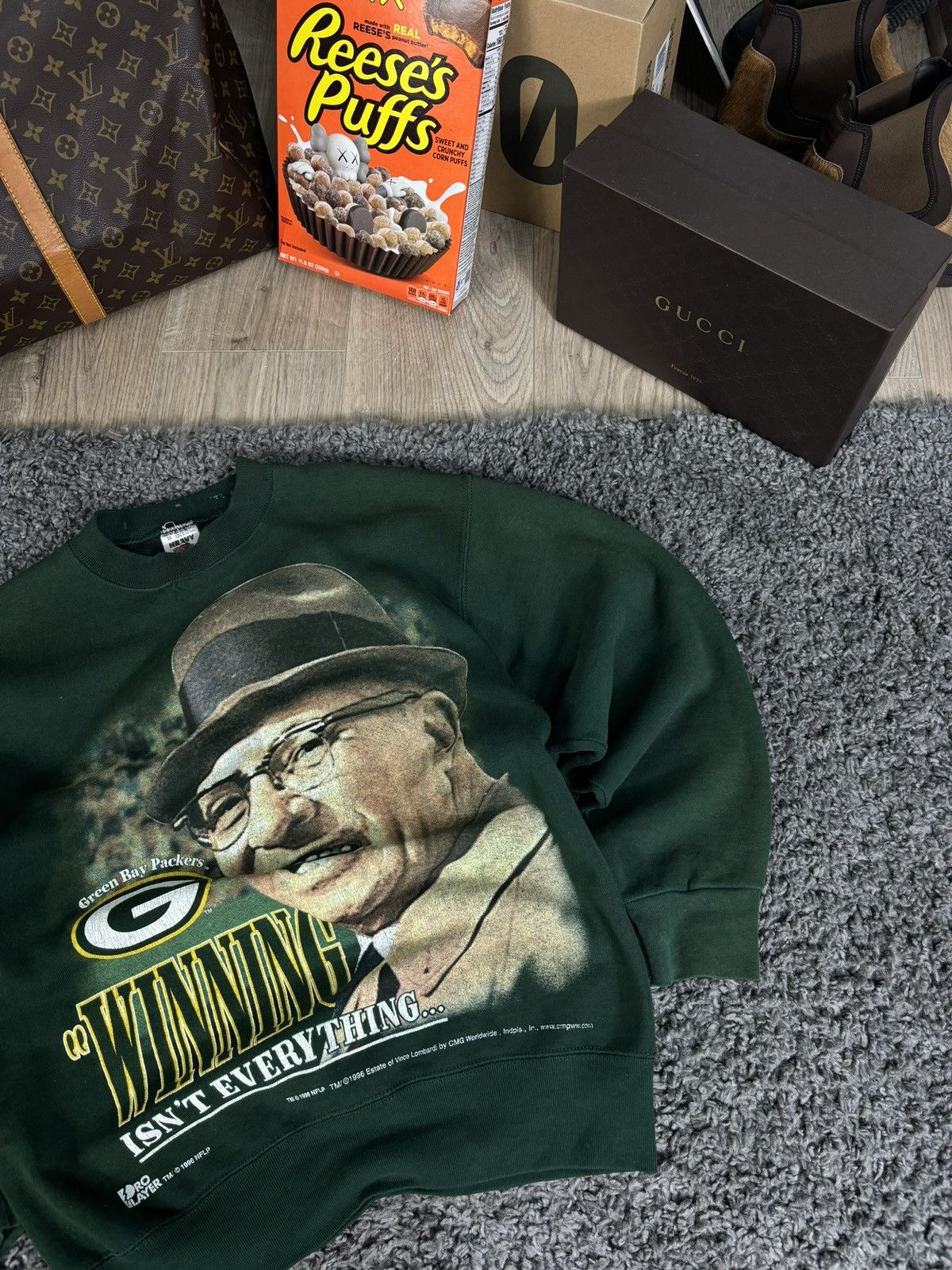 NFL × Vintage 90s NFL Sweatshirt Vince Lombardi Pro Player Super Bowl Size US M / EU 48-50 / 2 - 3 Thumbnail