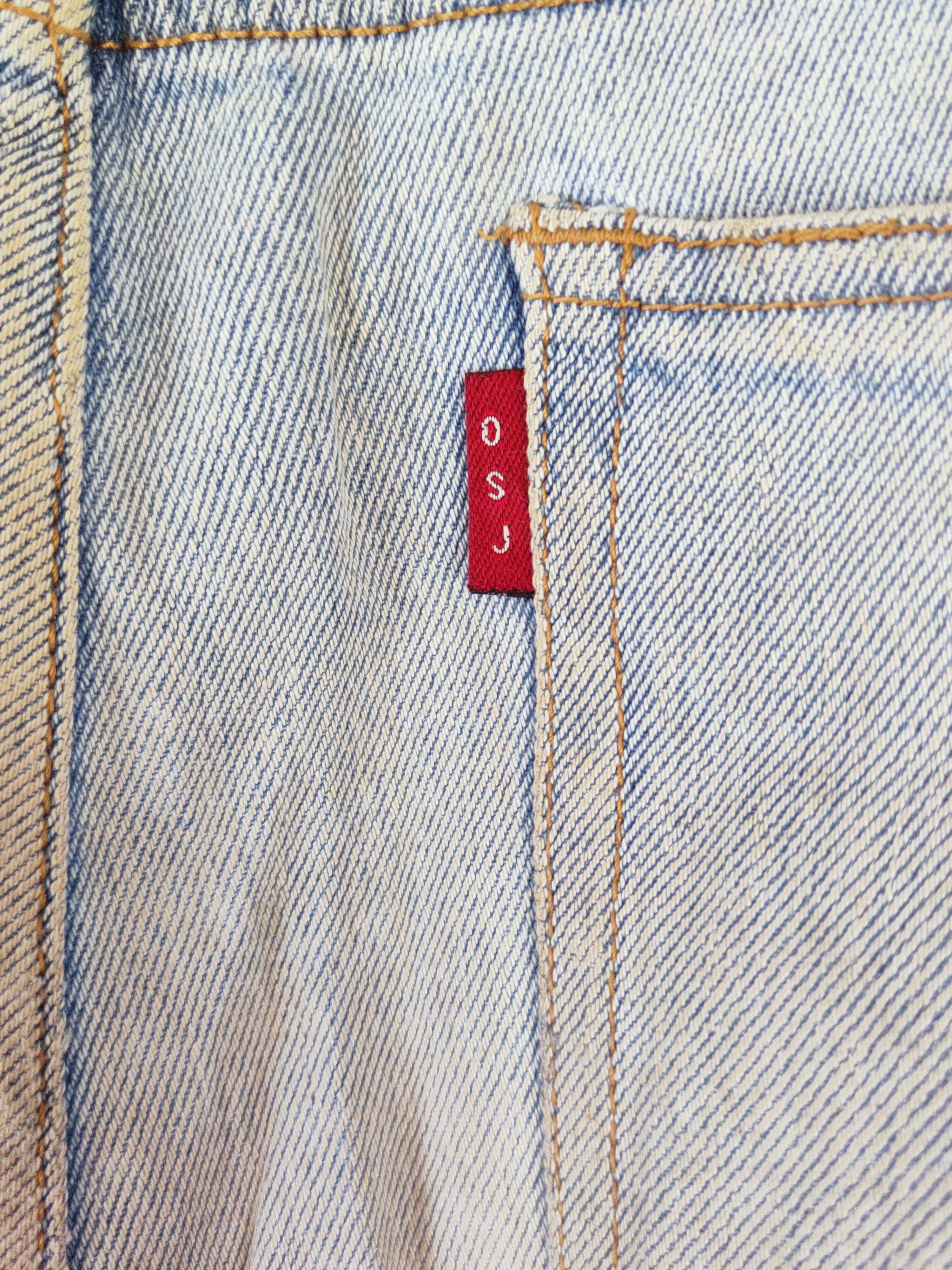Japanese Brand OSJ Blue Faded Distressed Ripped Jeans #W690 Size US 36 / EU 52 - 10 Thumbnail