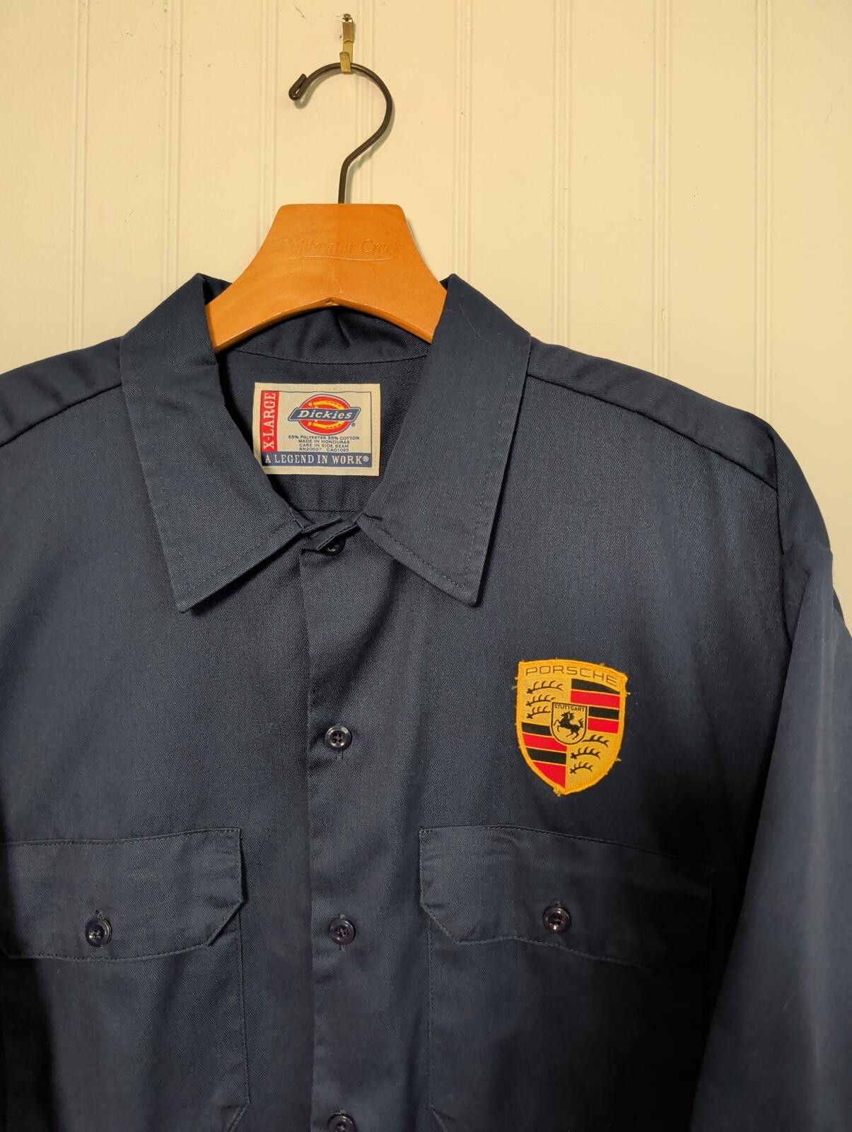 Dickies Vintage Dickies Navy Work Shirt Porsche Emblem Custom XL Size US XL / EU 56 / 4 - 2 Thumbnail