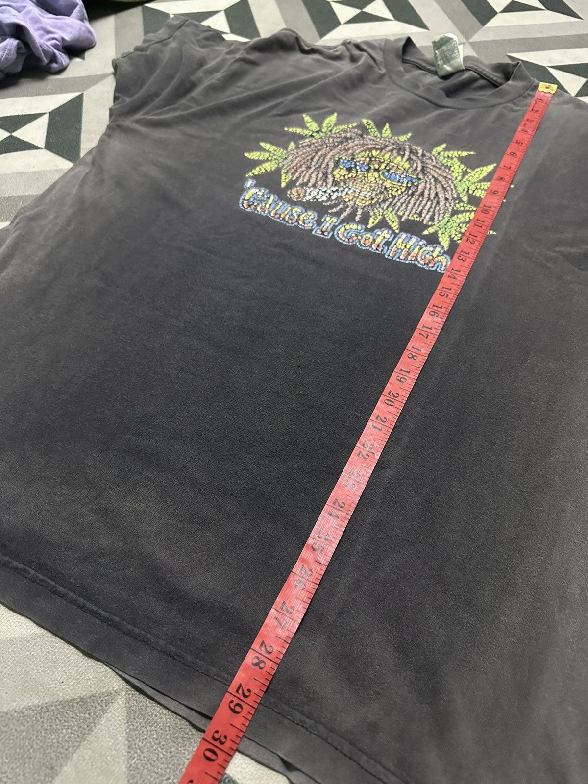 Vintage Vintage Raggae canabies black tee Size US XL / EU 56 / 4 - 8 Thumbnail