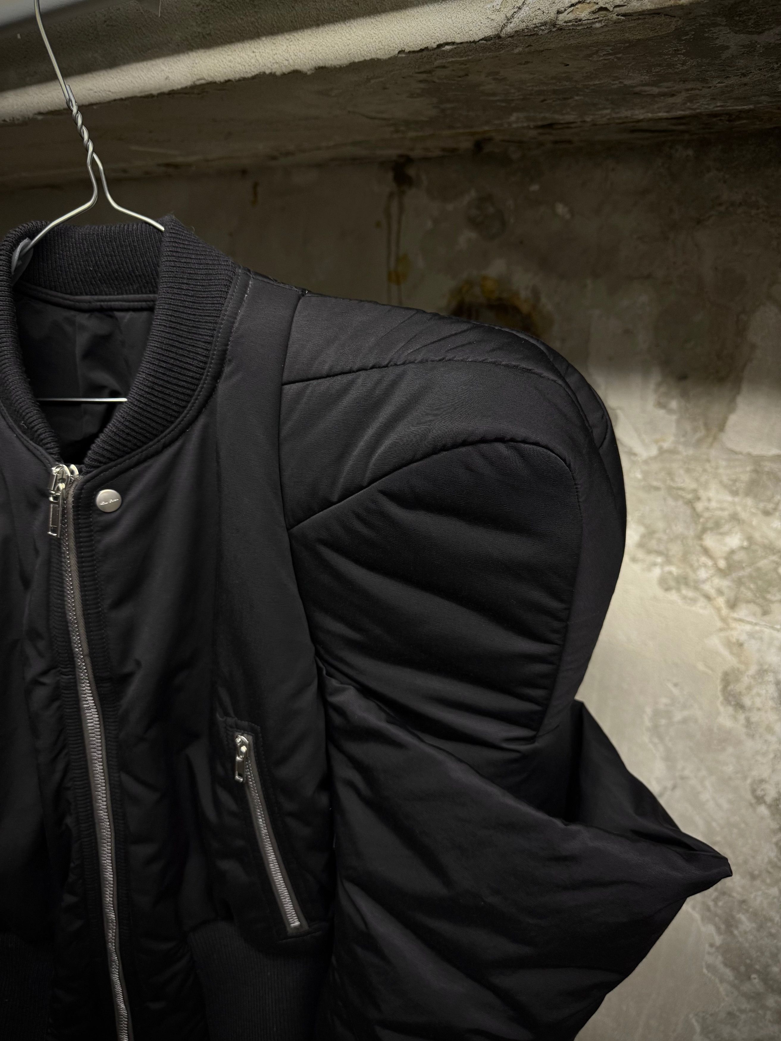 Rick Owens Rick Owens AW22 "STROBE" Alice Kunst Down Bomber Jacket Size US XXS / EU 40 - 7 Thumbnail