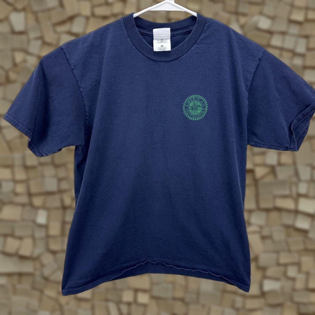 Gildan VINTAGE Gildan T-Shirt American Outdoors Timber Wolf Blue Shirt Men XL Crew Neck Short Sleeve N/A Size US XL / EU 56 / 4 - 1 Thumbnail