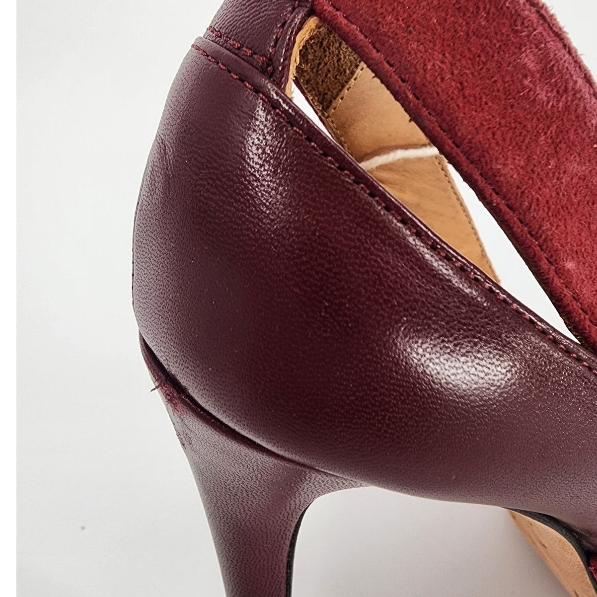 Iro IRO Burgundy Suede/Leather Pumps Women's Size 37 (US 6.5) Size US 6.5 / IT 36.5 - 10 Thumbnail