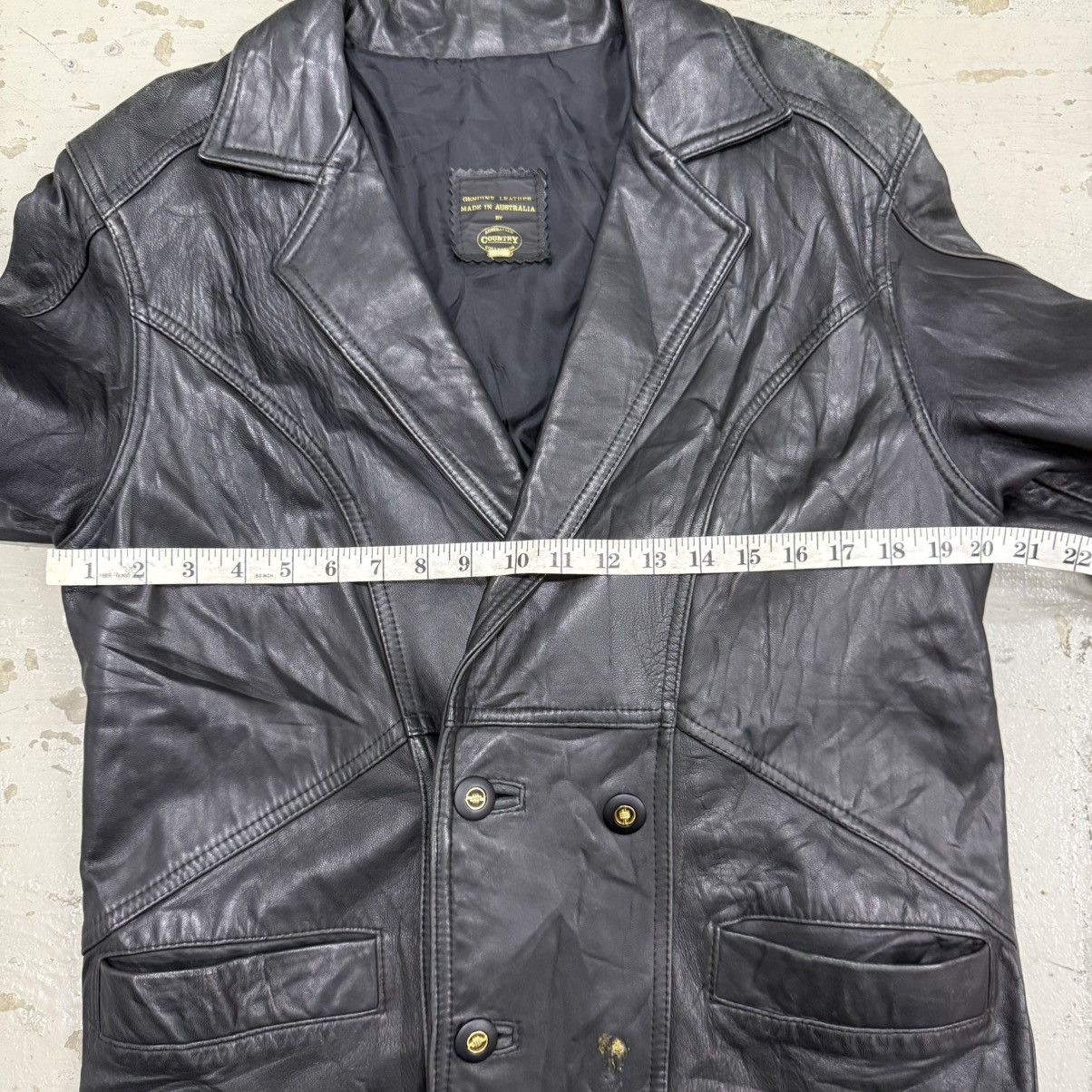 Leather Lambskin Leather Patina Double Breasted Short Coat Size US M / EU 48-50 / 2 - 4 Thumbnail