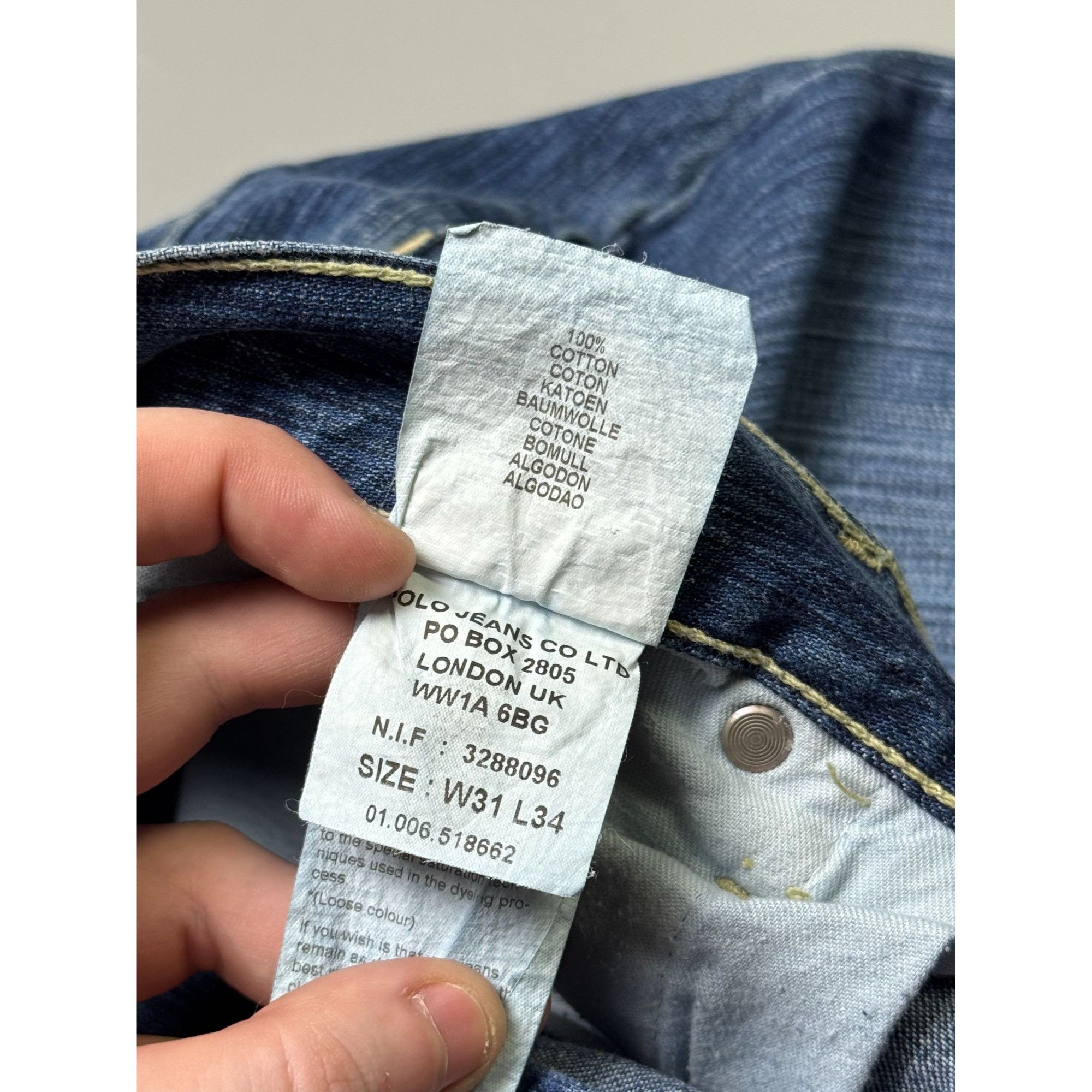 Polo Ralph Lauren Vintage Polo Jeans CO. Ralph Lauren Denim Jeans (Y1140) Size US 31 - 10 Thumbnail