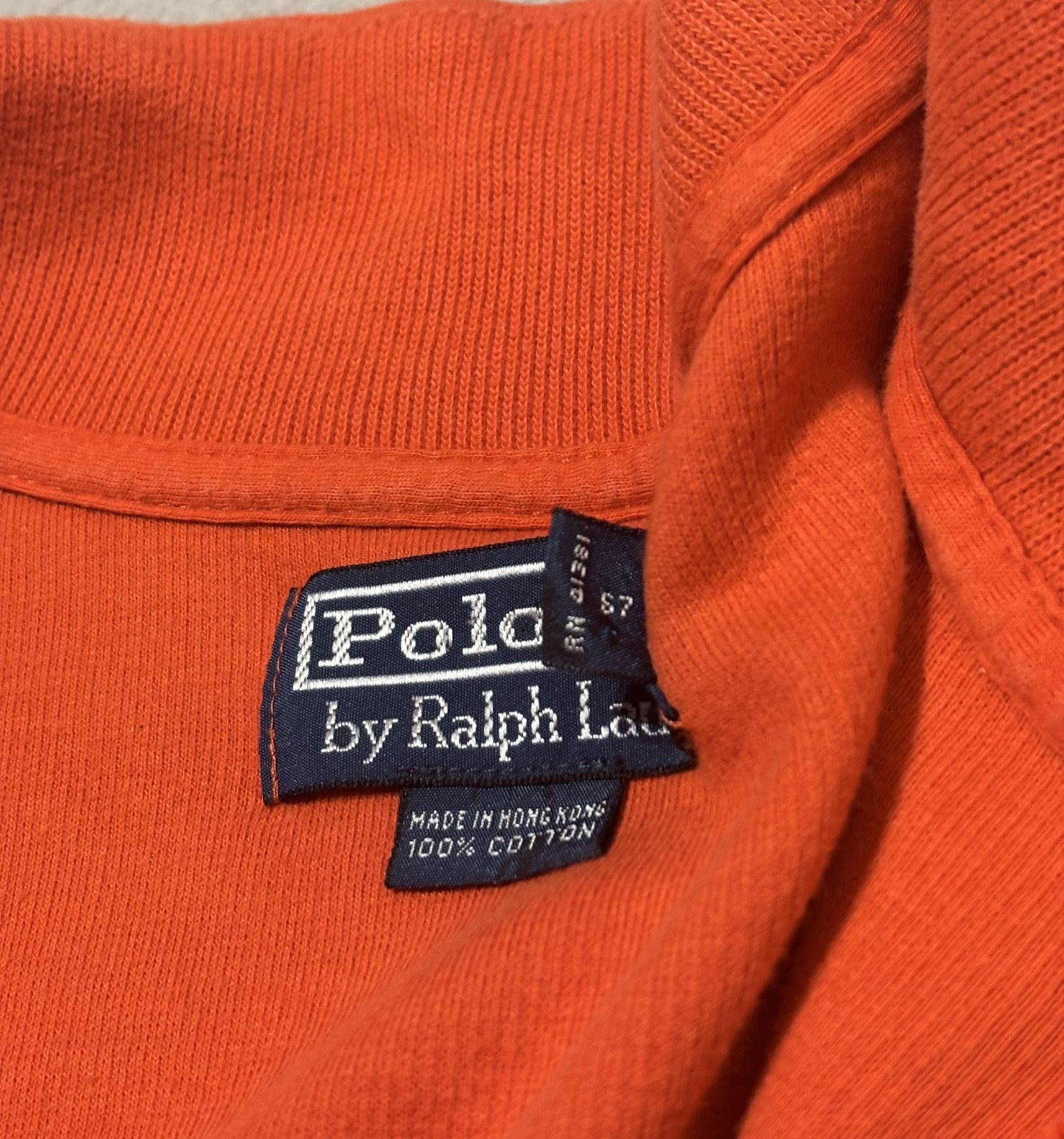 Polo Ralph Lauren Polo Ralph Lauren 1/4 zip sweatshirt orange large Size US L / EU 52-54 / 3 - 17 Thumbnail