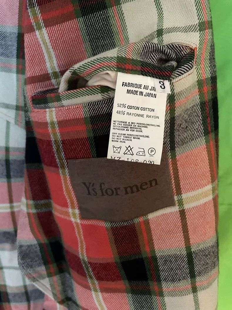Y's for Men Y's For Men size 3 2004ss Plaid blazer Size 38R - 5 Thumbnail