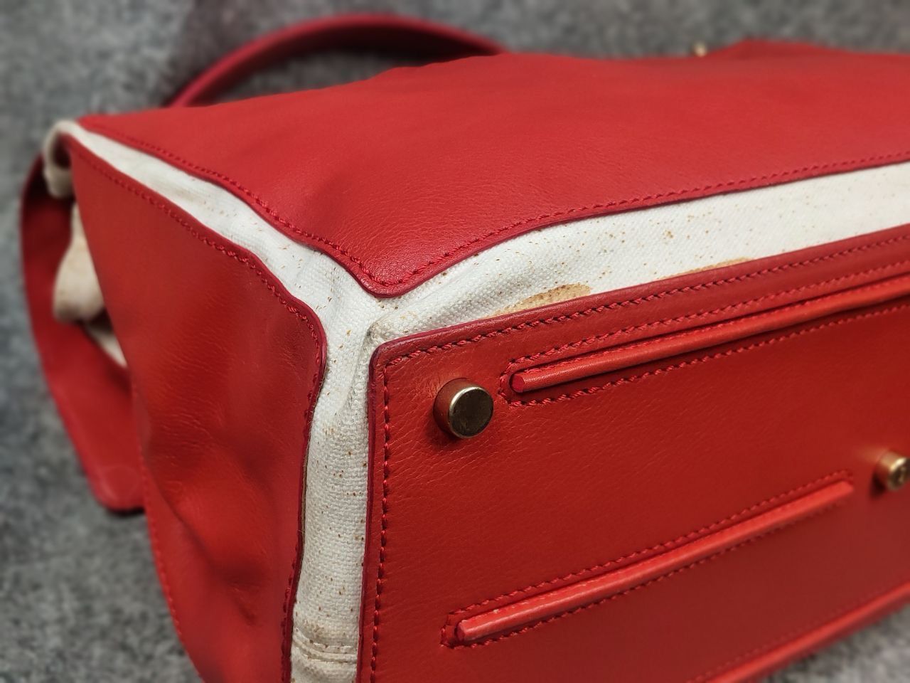 Yves Saint Laurent Yves Saint Laurent YSL Muse Two Hand Bag Red Leather Satchel Size ONE SIZE - 14 Thumbnail