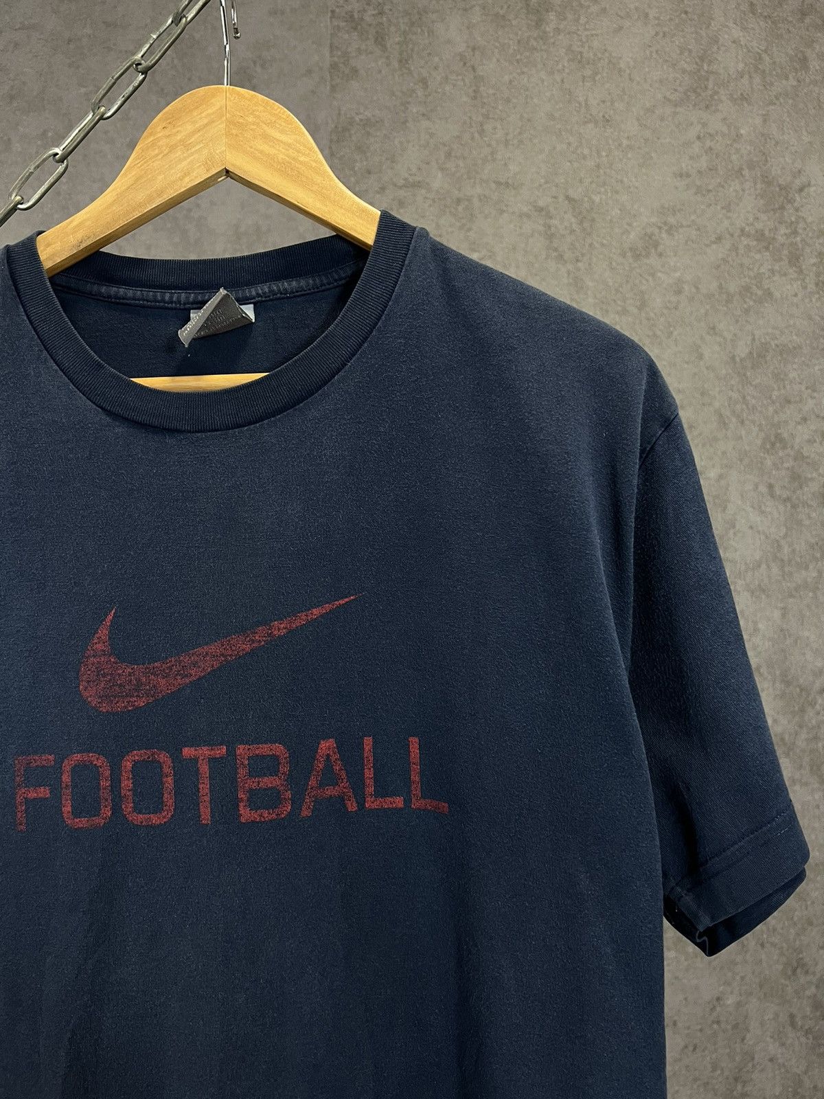 Nike × Vintage Nike Football swoosh big center logo tee Size US XL / EU 56 / 4 - 2 Thumbnail