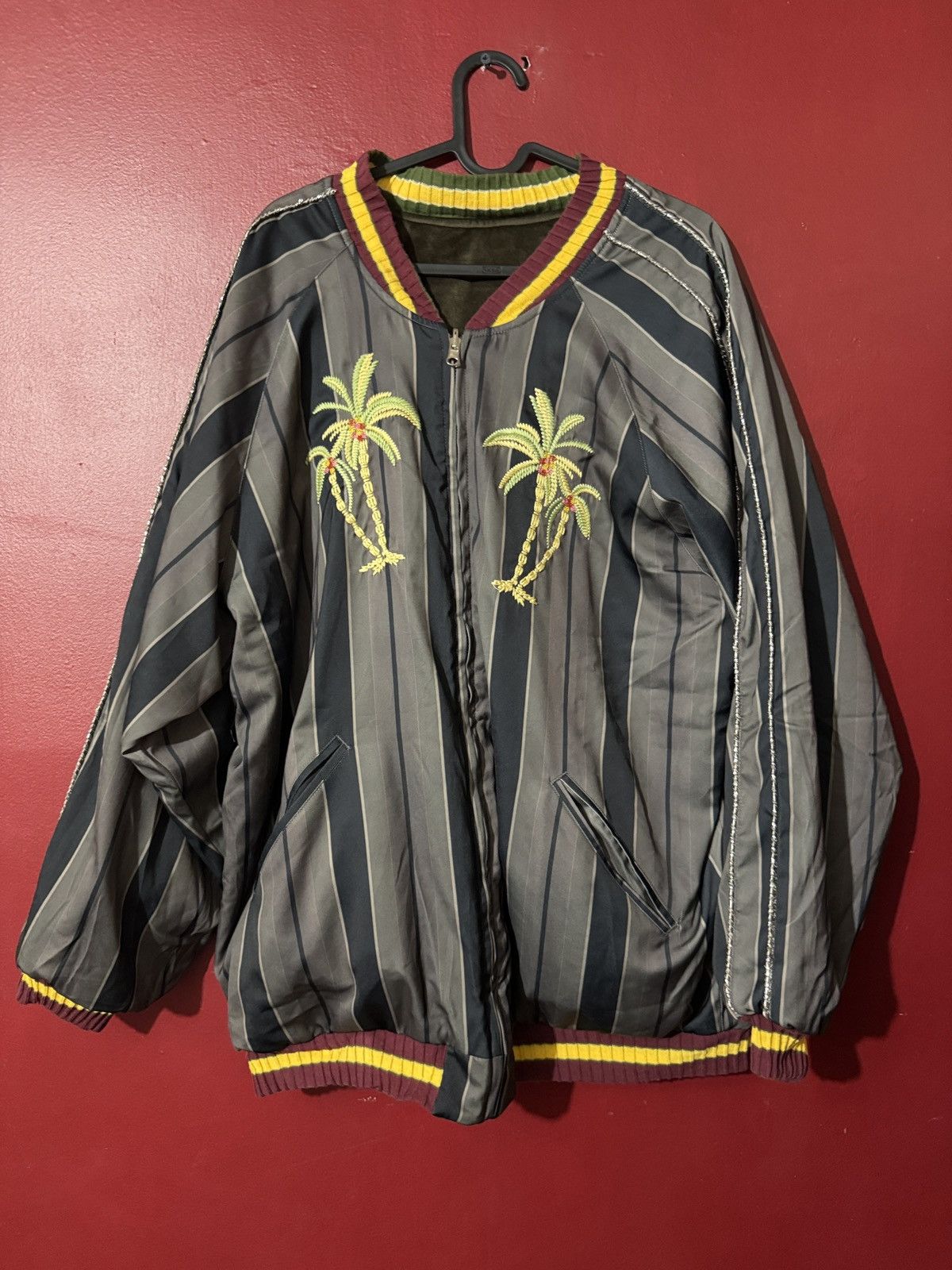 Kapital KAPITAL Rayon Stripe Souvenir Bomber Jacket(21SS) Size US M / EU 48-50 / 2 - 1 Thumbnail