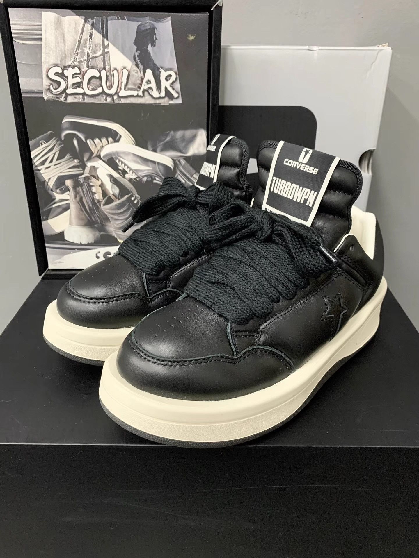 Rick Owens Rick Owens Converse Co-branded Low-top TURBOWPN K34 Size US 5 / IT 35 - 4 Thumbnail