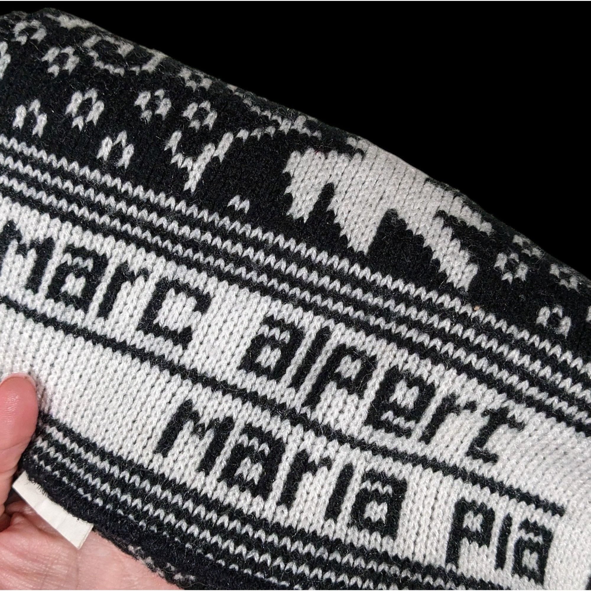 Other Marc Alpert Maria Pia Black And White Leaf Scarf Size ONE SIZE - 4 Thumbnail