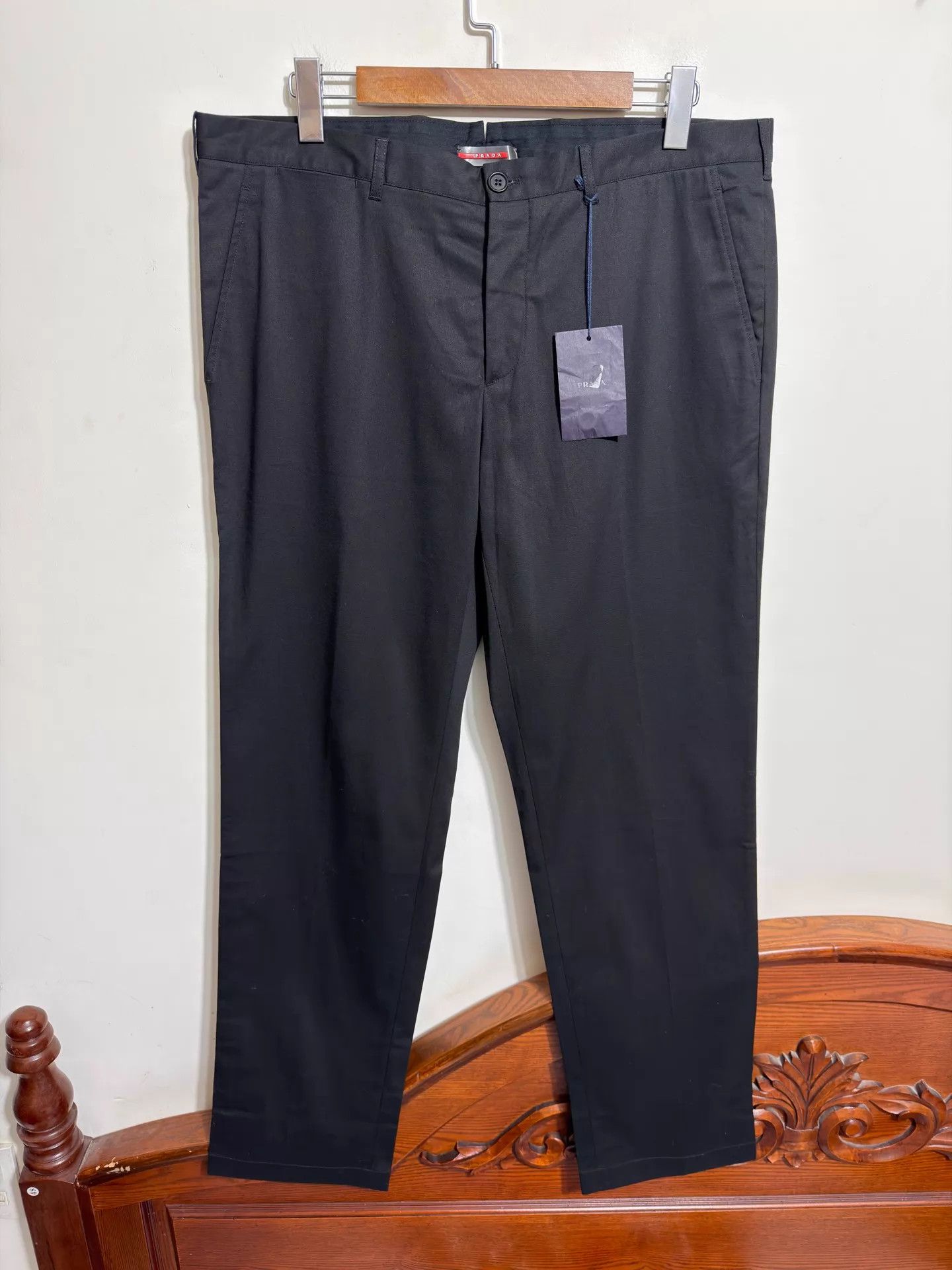 Prada Prada Straight Fit Cotton Blend Trousers 54 Size US 38 / EU 54 - 1 Thumbnail