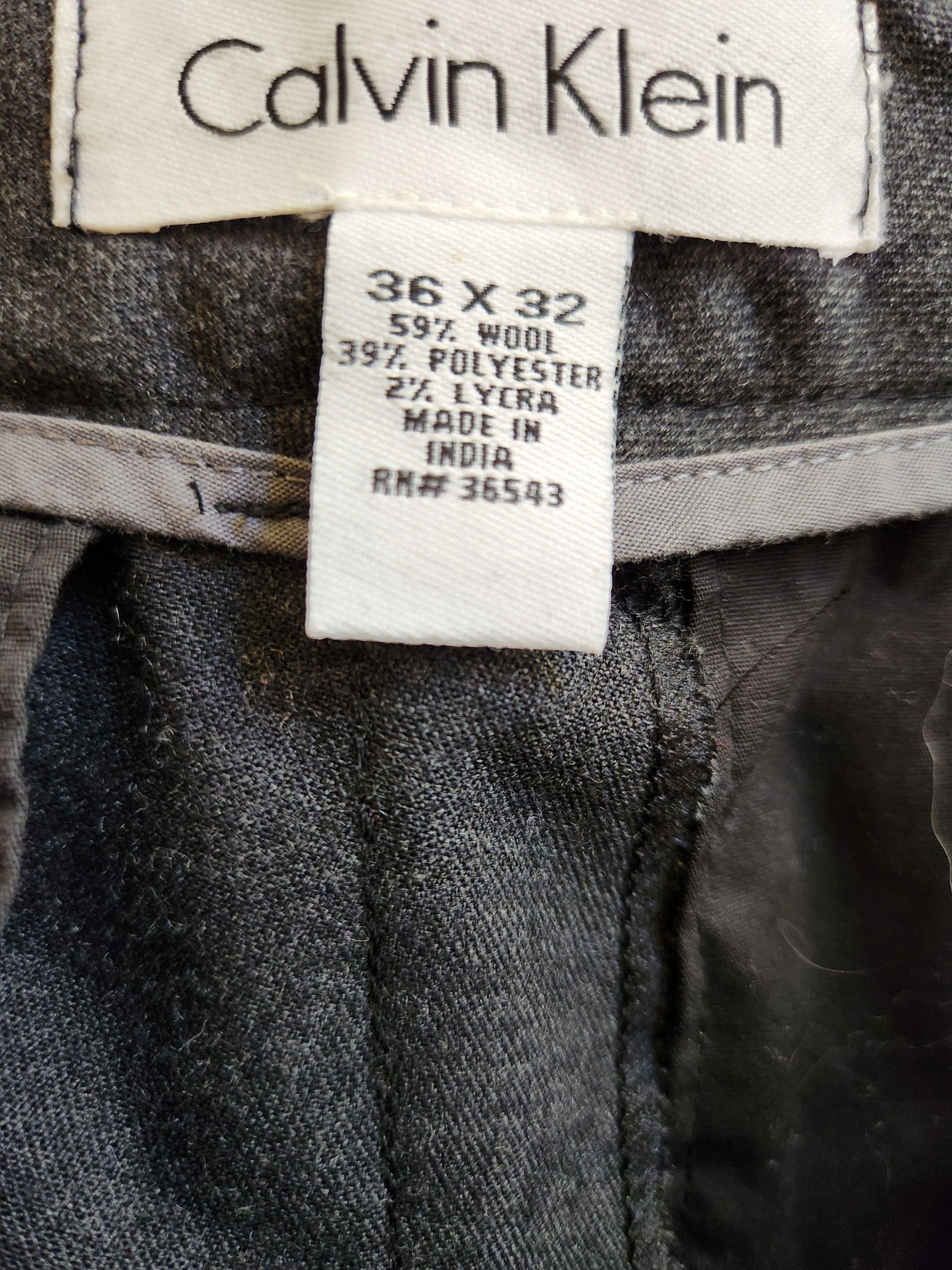 Calvin Klein NWOT Men's Wool Blend Cargo Gray Flannel Pants Size US 36 / EU 52 - 4 Thumbnail