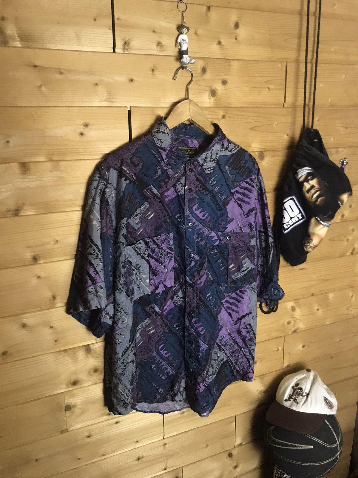 Vintage Vintage silk shirt Size US XL / EU 56 / 4 - 1 Thumbnail
