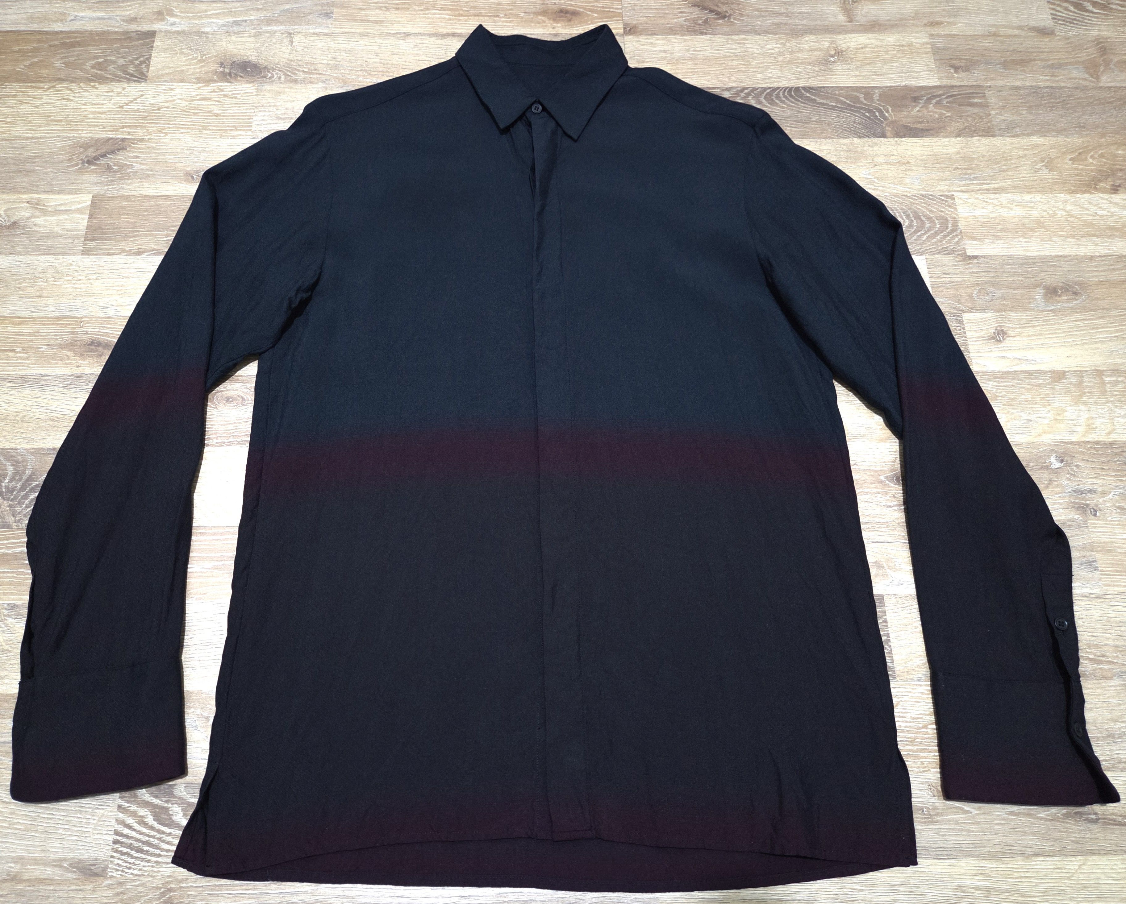 Lad Musician LAD MUSICIAN SS2014 Rayon Fly Front Middle Long Sleeve Shirt Size US M / EU 48-50 / 2 - 2 Thumbnail