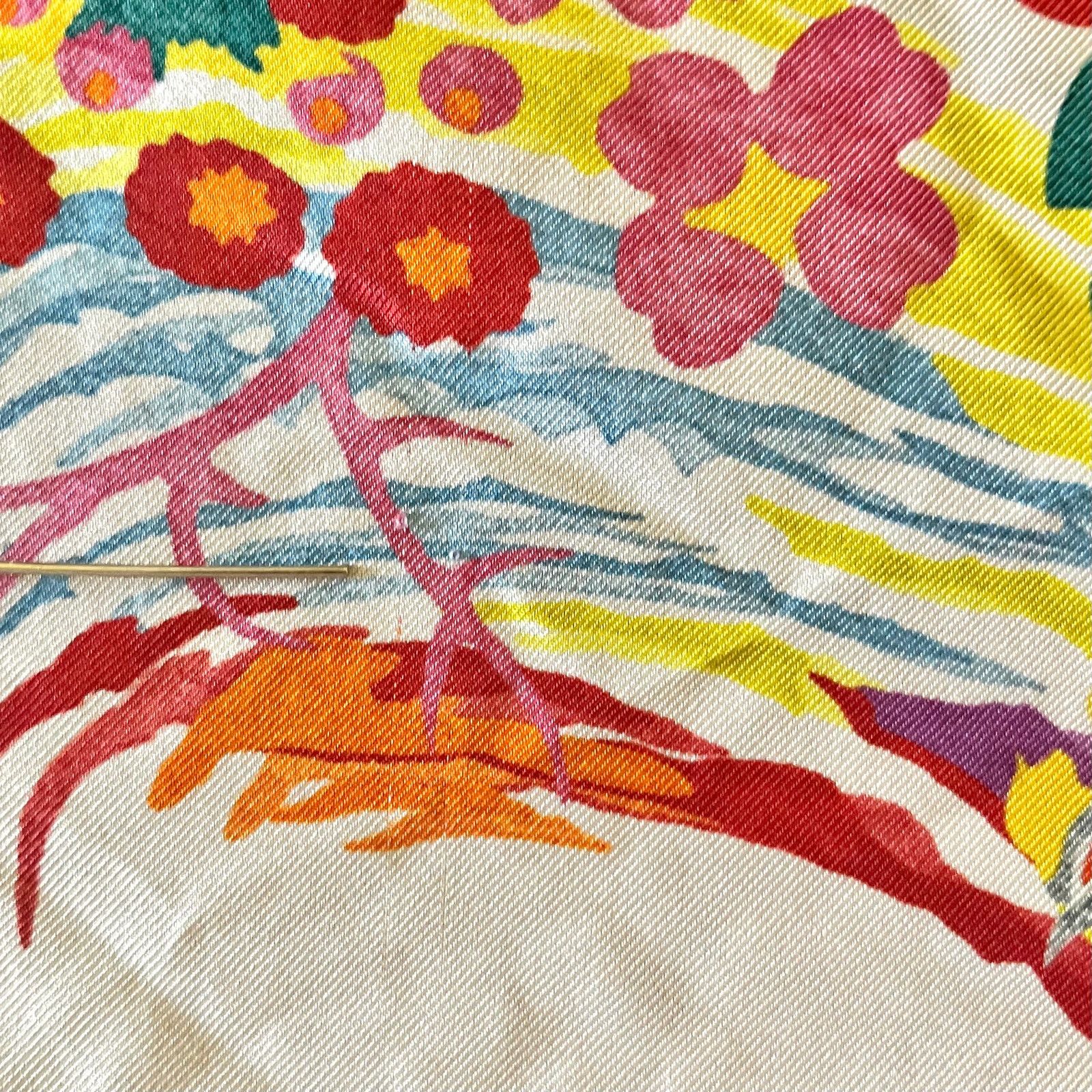 Other Mantero 1902 Colorful Floral Phoenix Silk Twill Square Scarf Size ONE SIZE - 7 Thumbnail