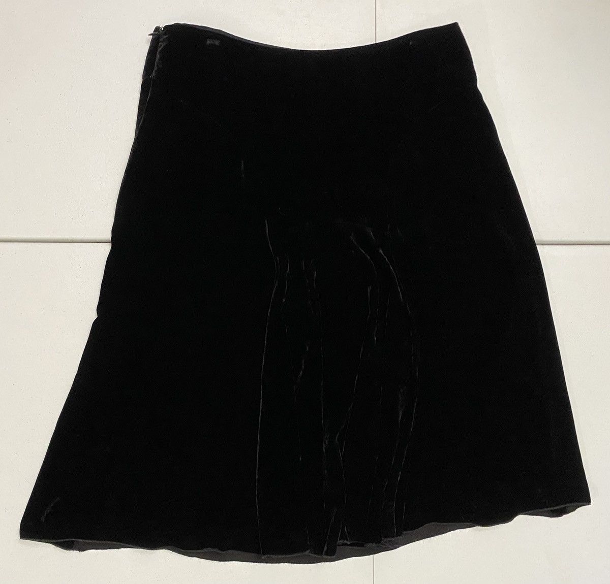 Max Mara Max Mara Black Velvet Silk Blend A-Line Skirt 16 US VGC Size 38" / US 16 / IT 52 - 4 Thumbnail