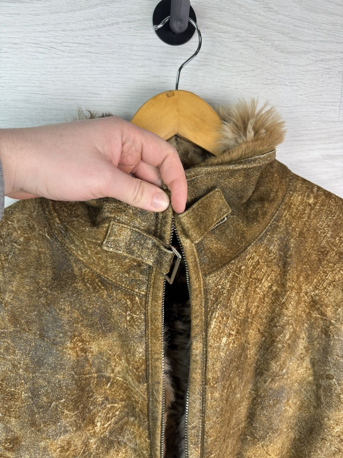 Camel Camel Shearling Jacket Vintage Brown Sheepskin Fur Lined Size US XXL / EU 58 / 5 - 7 Thumbnail
