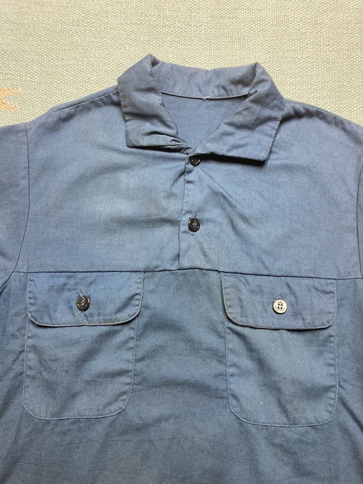Vintage 70s US navy utility jumper shirt vietnam named pullover S Size US S / EU 44-46 / 1 - 3 Thumbnail