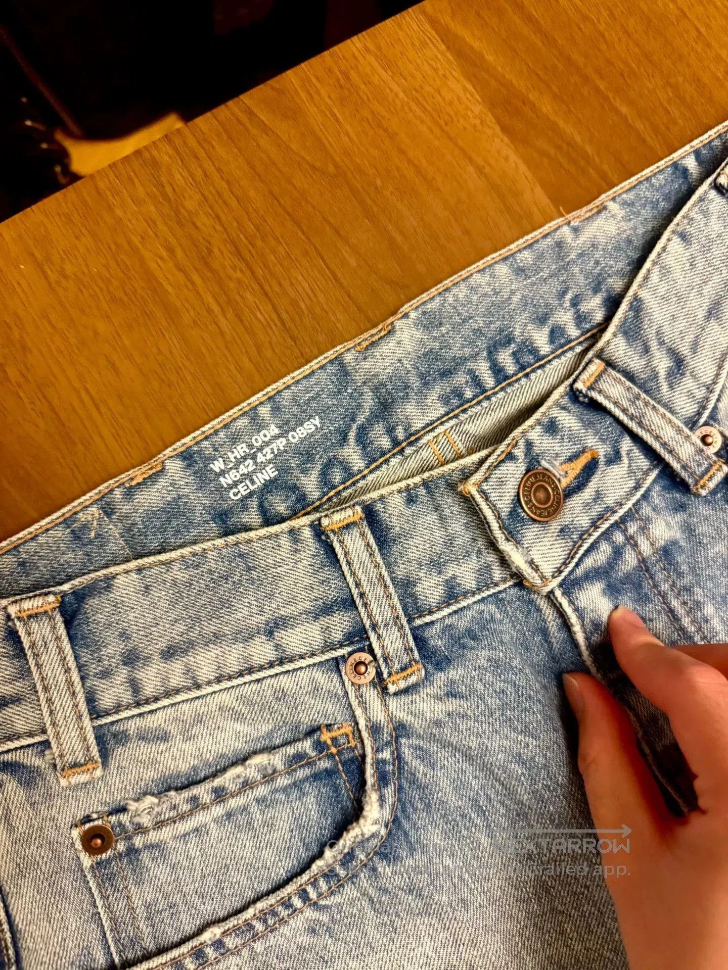 Celine celine ripped denim pants with frayed hem. Size 30" / US 8 / IT 44 - 3 Thumbnail