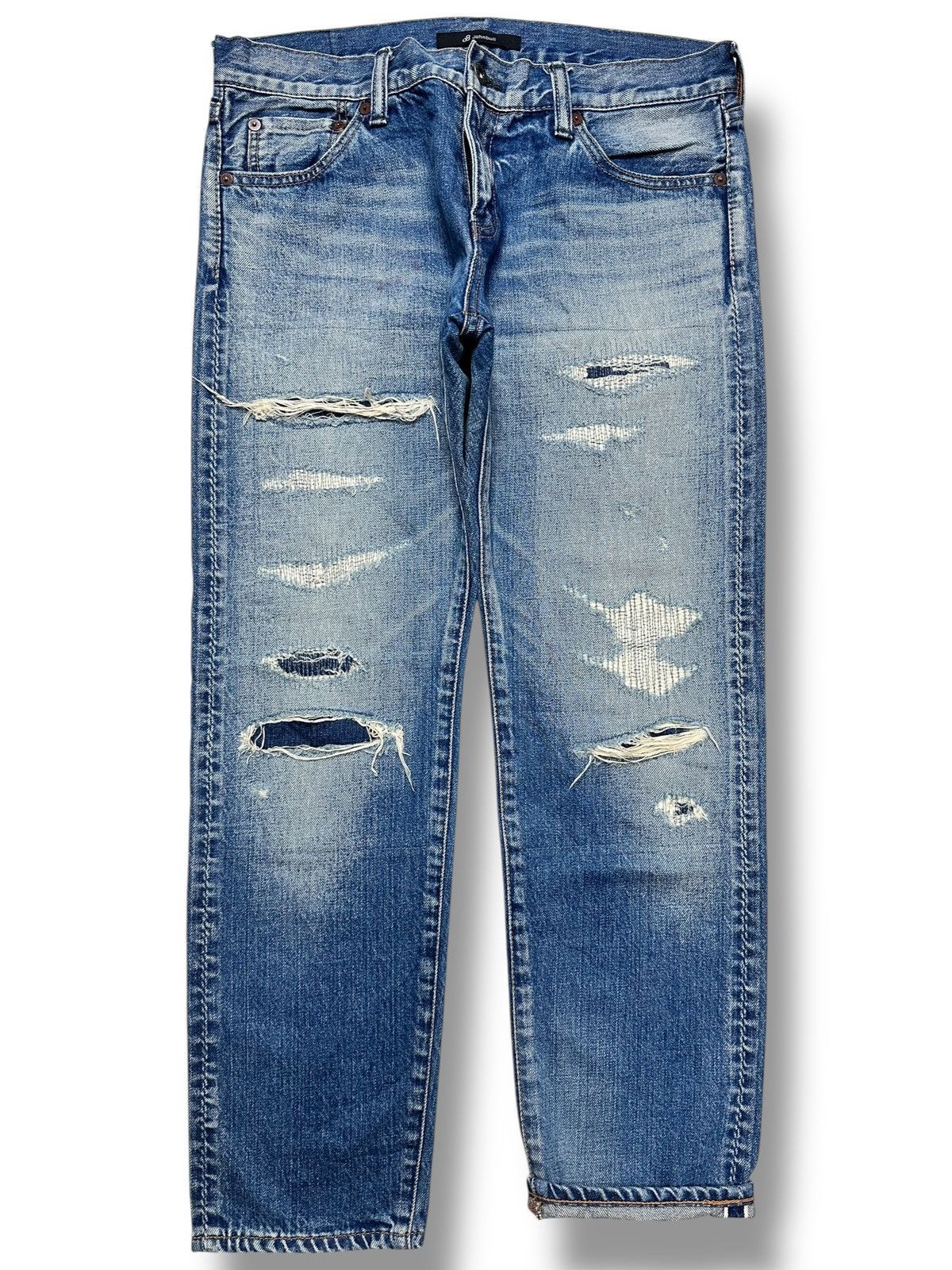 Johnbull Johnbull Selvage Distressed Japan Denim Slimfit Faded Wash Size US 32 / EU 48 - 1 Thumbnail