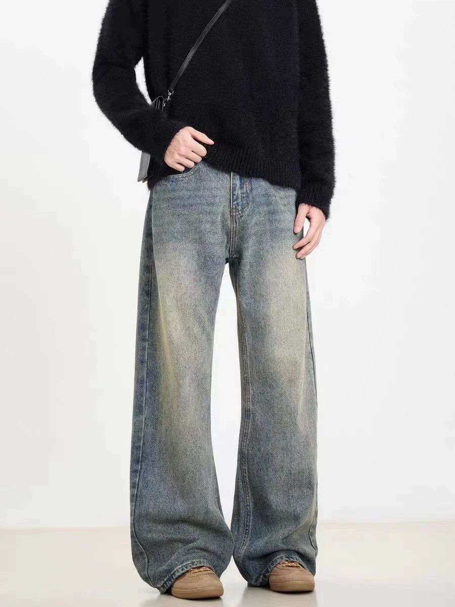 Vintage American retro washed distressed bootcut jeans Size US 32 / EU 48 - 1 Thumbnail