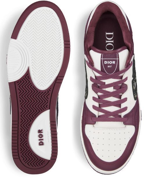 Dior o1w1db10625 Low-Top Sneakers in Bordeaux/White Size US 12 / EU 45 - 6 Thumbnail