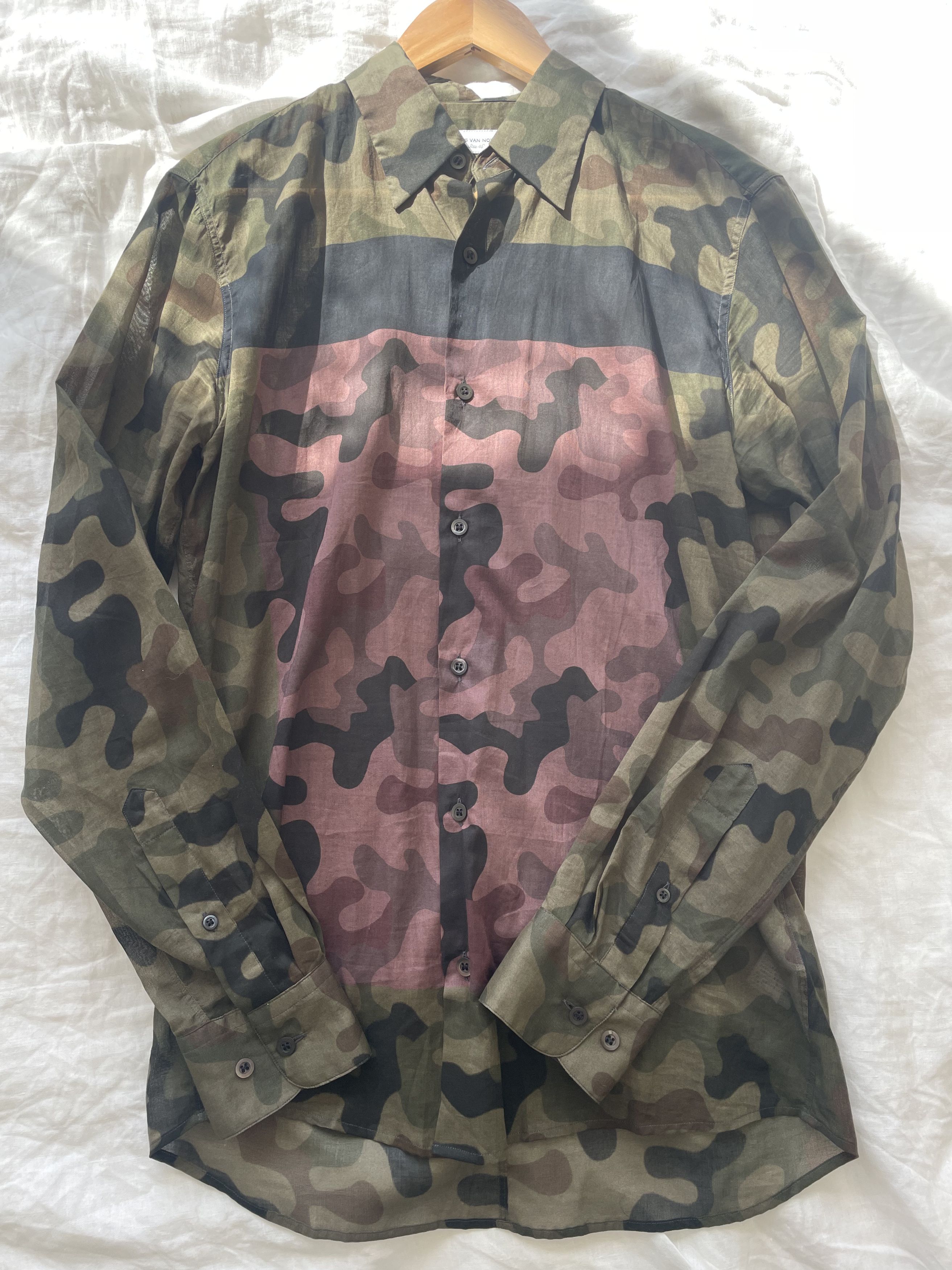 Dries Van Noten Early Dries Van Noten Camo Shirt Size US S / EU 44-46 / 1 - 1 Thumbnail