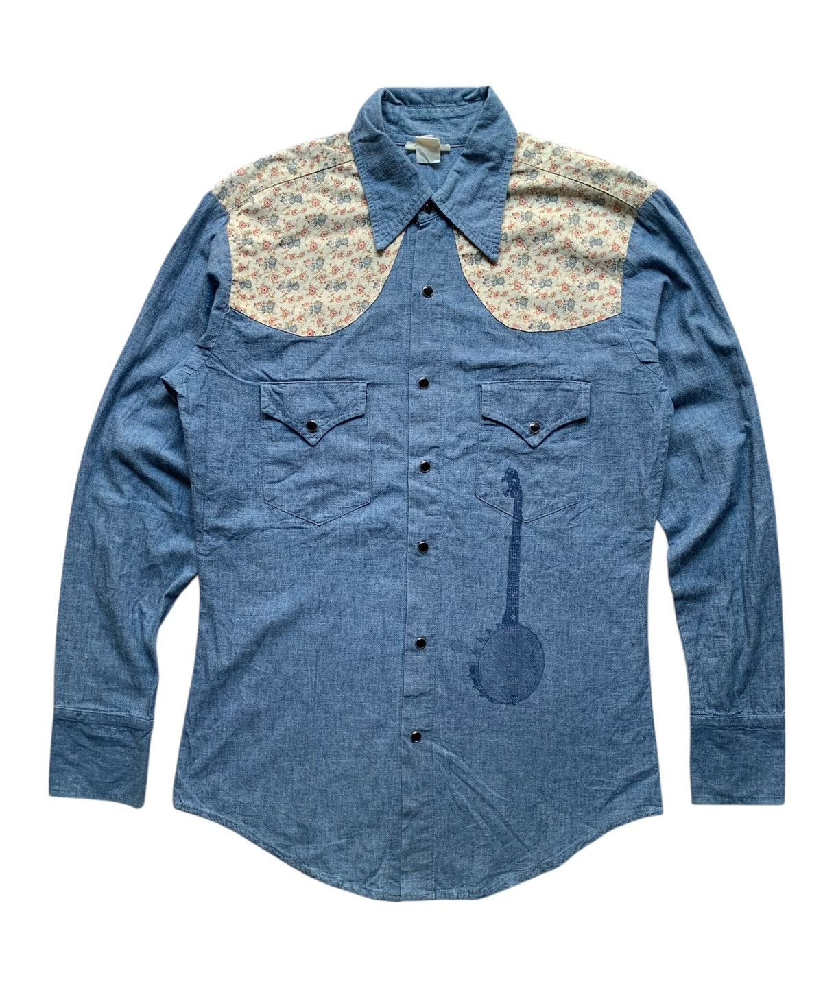 Rockmount Ranch Wear Vintage lockets western shirt with banjo graphic print Size US M / EU 48-50 / 2 - 1 Thumbnail