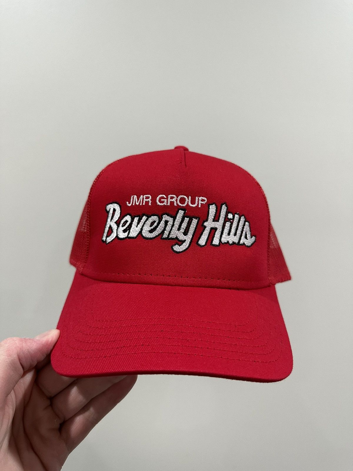 Other Beverly Hills JMR Group Red Trucker Hat Size ONE SIZE - 7 Thumbnail