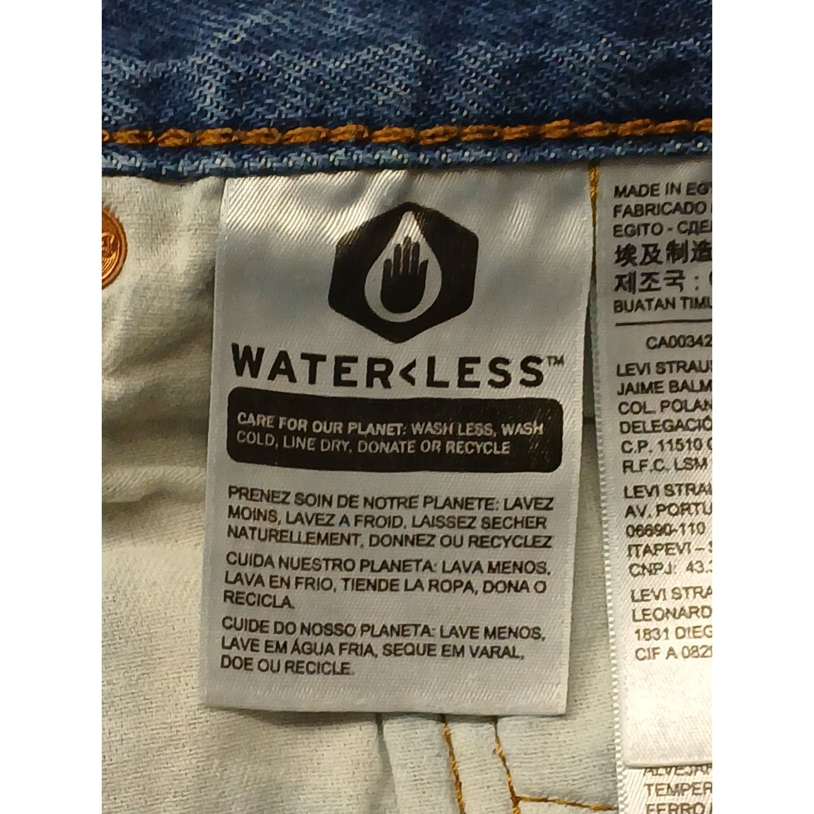 Levi's Levis (42x30) Men's Tapered Straight Fit Blue Denim Jeans Size US 42 / EU 58 - 7 Thumbnail