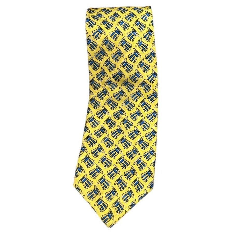Grateful Dead Grateful Dead Uncle Sam First Set Yellow Gold Blue Silk Tie Size ONE SIZE - 1 Thumbnail