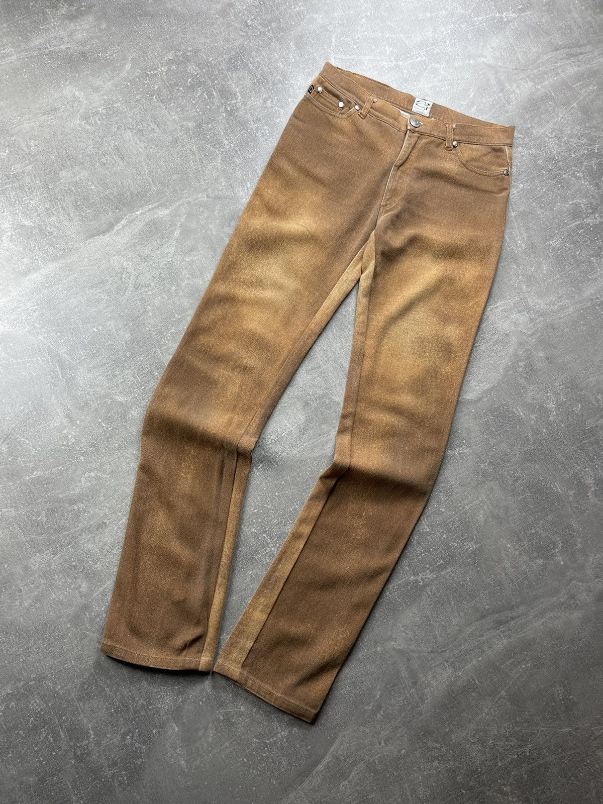 Roberto Cavalli Cavalli Jeans Vintage Denim Jenas Brown Beer Tan Size 29 Size 29" - 6 Thumbnail