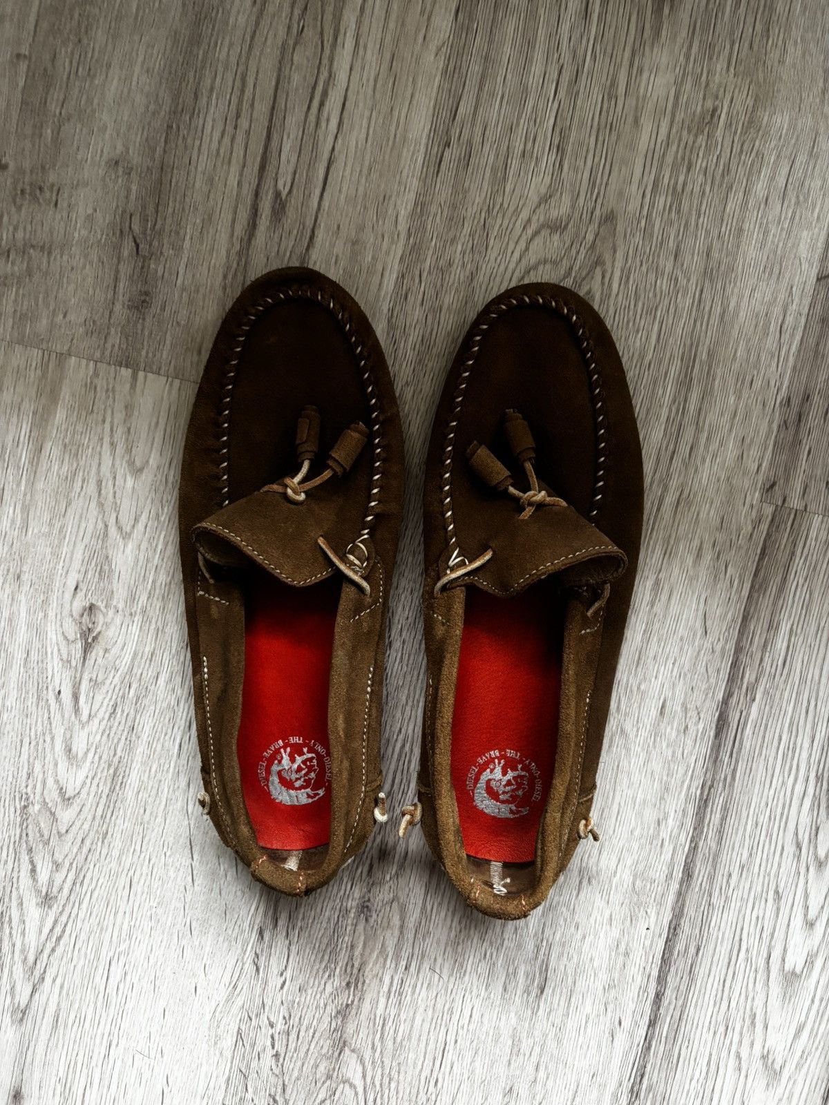 Diesel Diesel Men’s Brown Suede Leather Driving Loafers Tassel Size US 8 / EU 41 - 20 Thumbnail