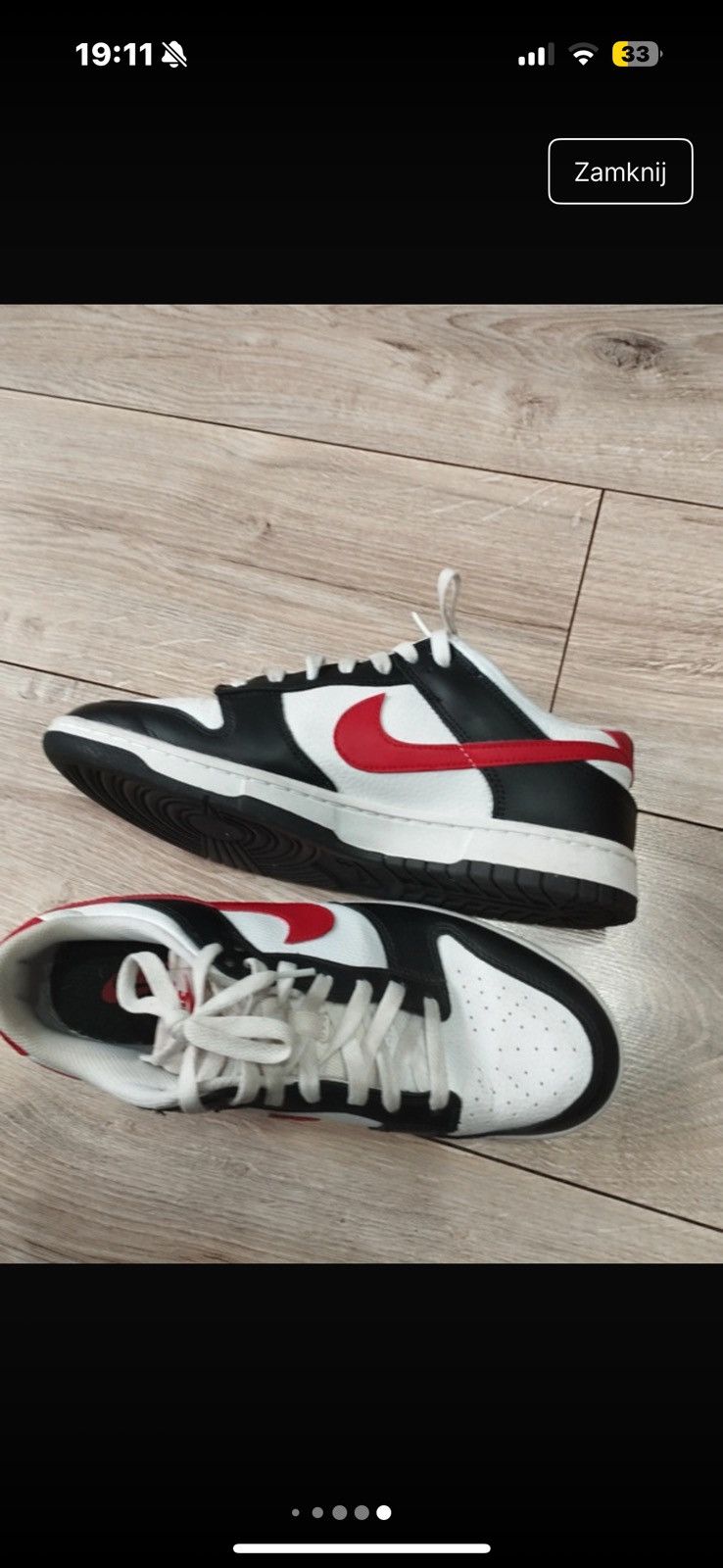 Nike Nike Dunk Low Retro Red Swoosh Panda size 44,5 Size US 10.5 / EU 43-44 - 14 Thumbnail