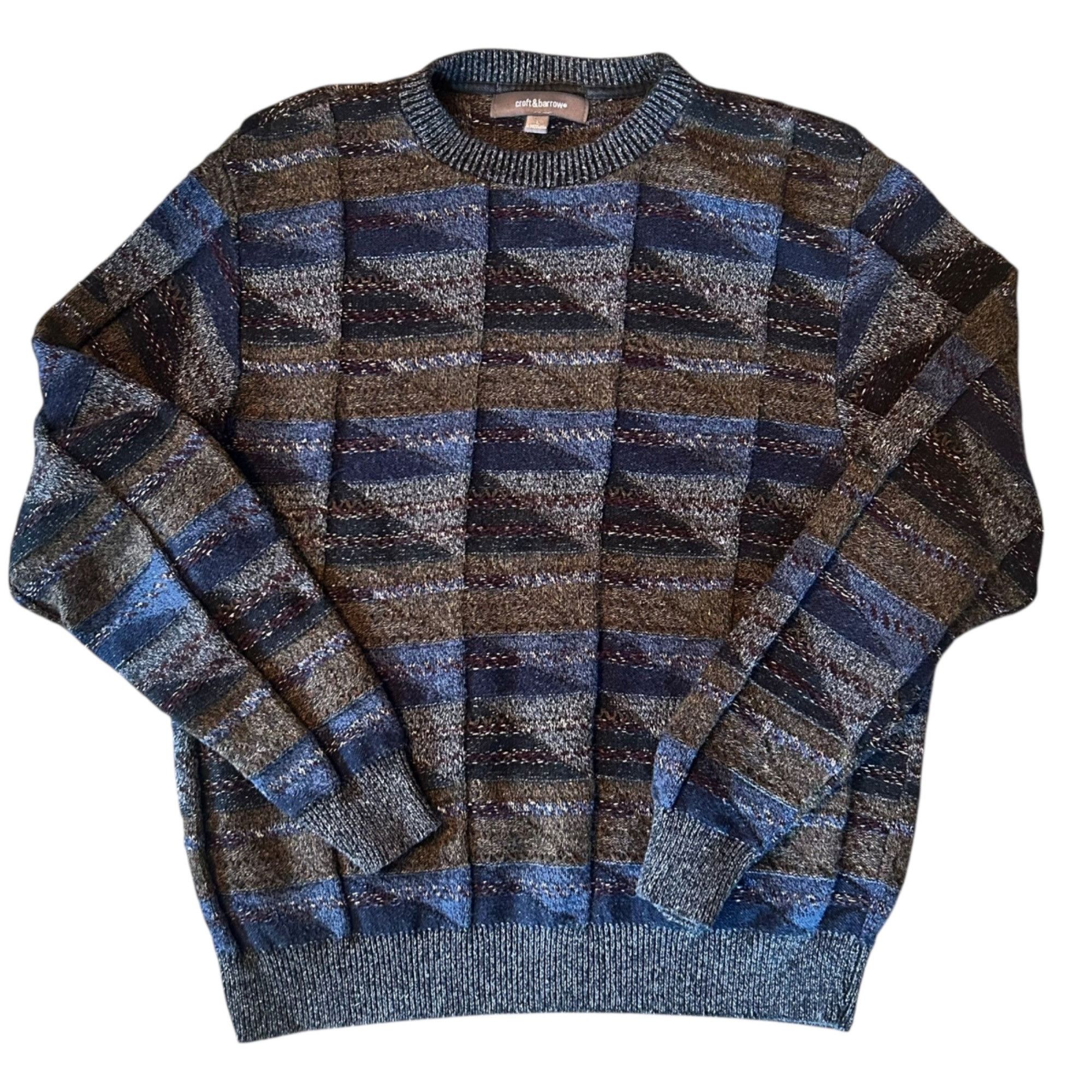 Croft & Barrow Vintage Croft & Barrow Dad Grandpa Grunge Geometric Sweater Size US L / EU 52-54 / 3 - 1 Thumbnail