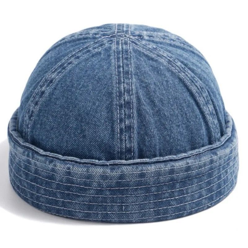 Japanese Brand Vintage Denim Brimless Melon Hat Size ONE SIZE - 4 Thumbnail