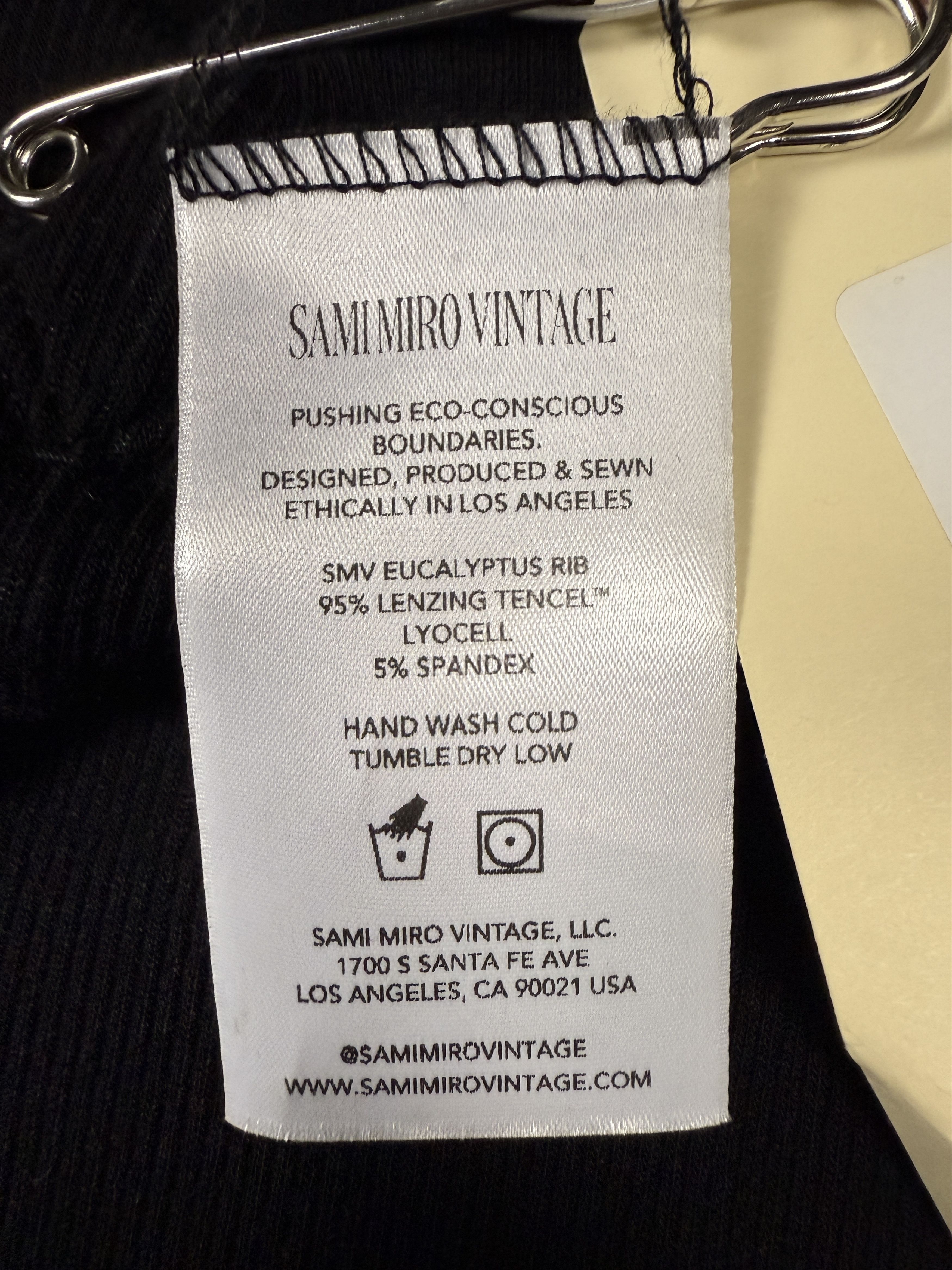 SAMI MIRO VINTAGE SAMI MIRO VINTAGE Black Rib Asymmetric Pants Size 30" / US 8 / IT 44 - 9 Thumbnail