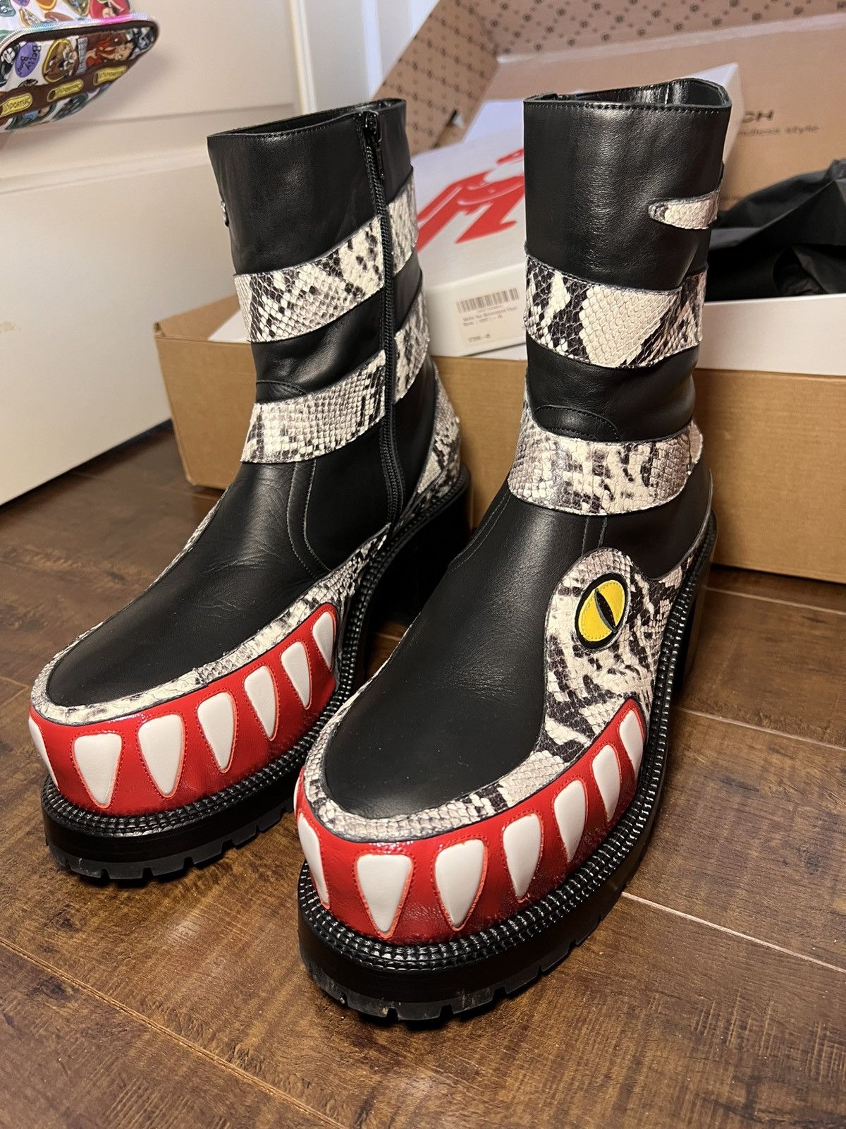 Walter Van Beirendonck Walter Van Beirendonck FW23 Viper Heel Boots Size US 12 / EU 45 - 9 Thumbnail