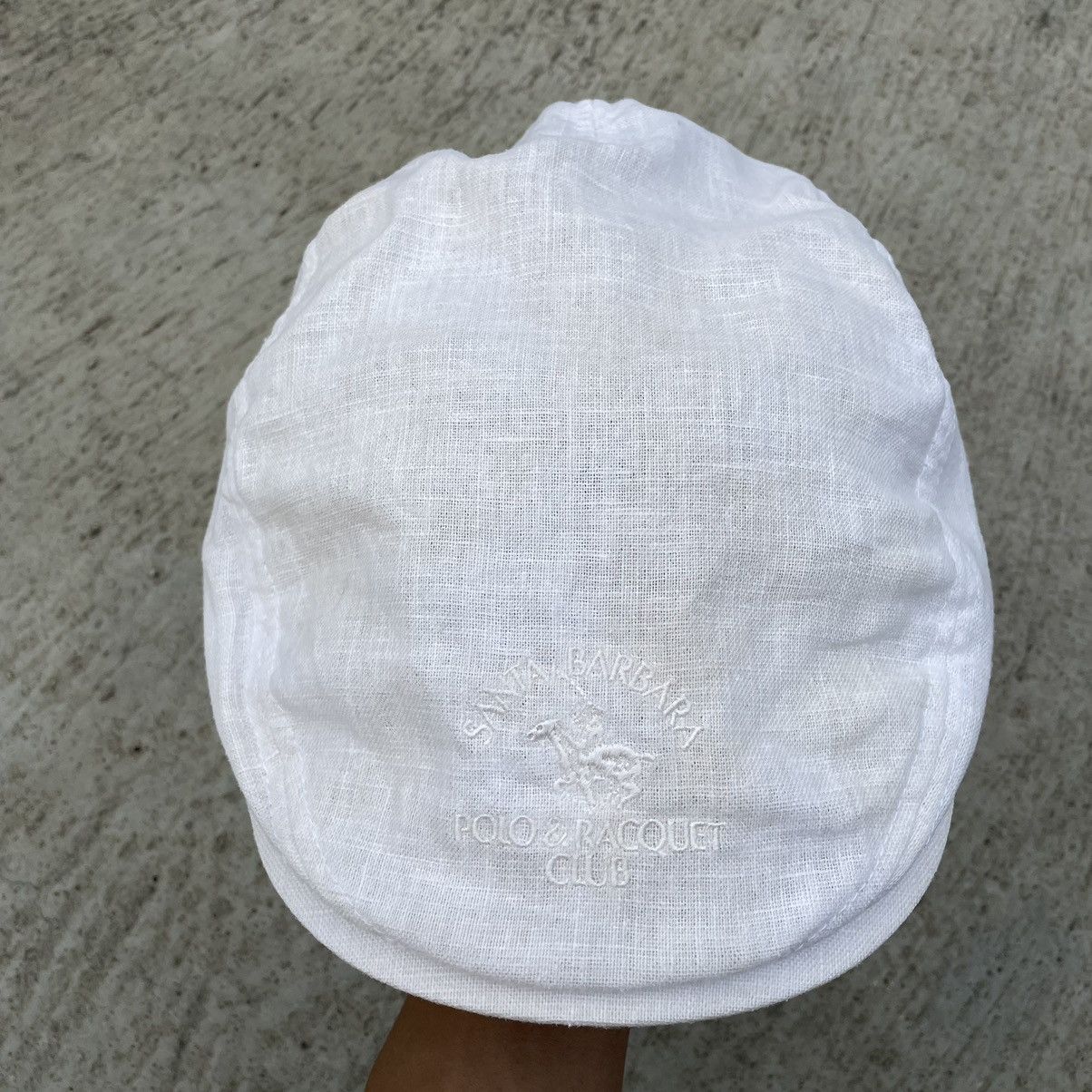 image of Vintage VTG Santa Barbara Polo & Racquet Club Flatcap in White, Men's