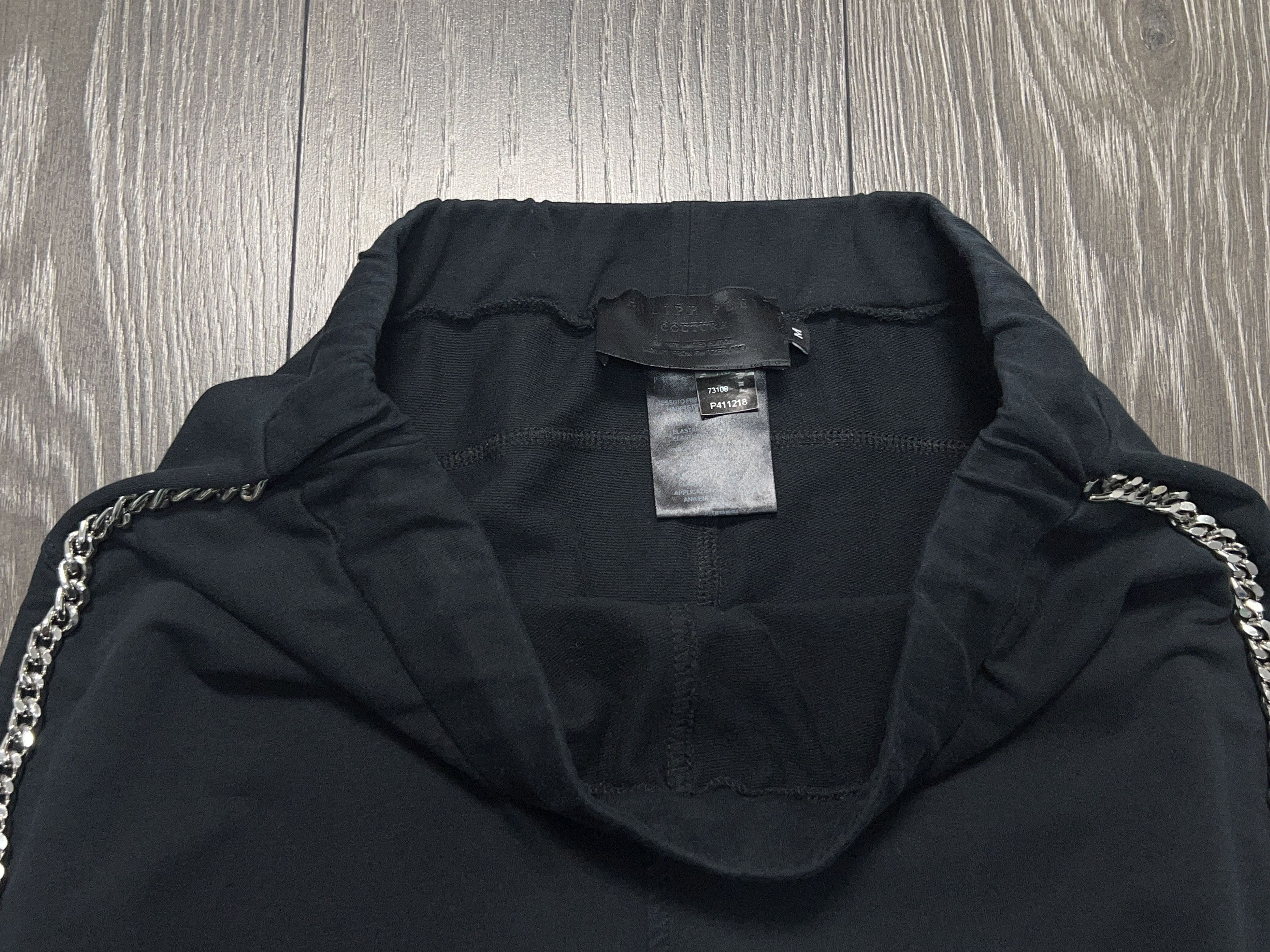 Philipp Plein Womens Philipp Plein Chain Cotton Pants Leggins Black Size 30" / US 8 / IT 44 - 3 Thumbnail