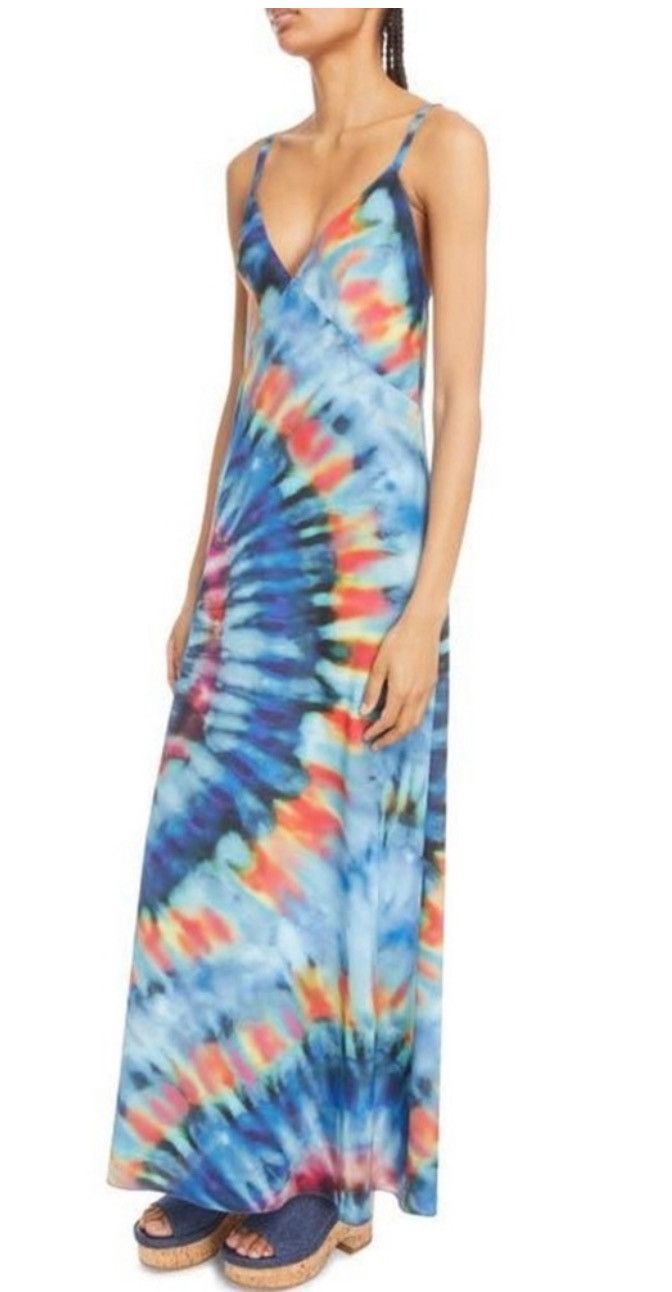 Chloe Chloe Tie Dye Silk Caftan & Maxi Slip Dress Blue Size 38 Size S / US 4 / IT 40 - 5 Thumbnail