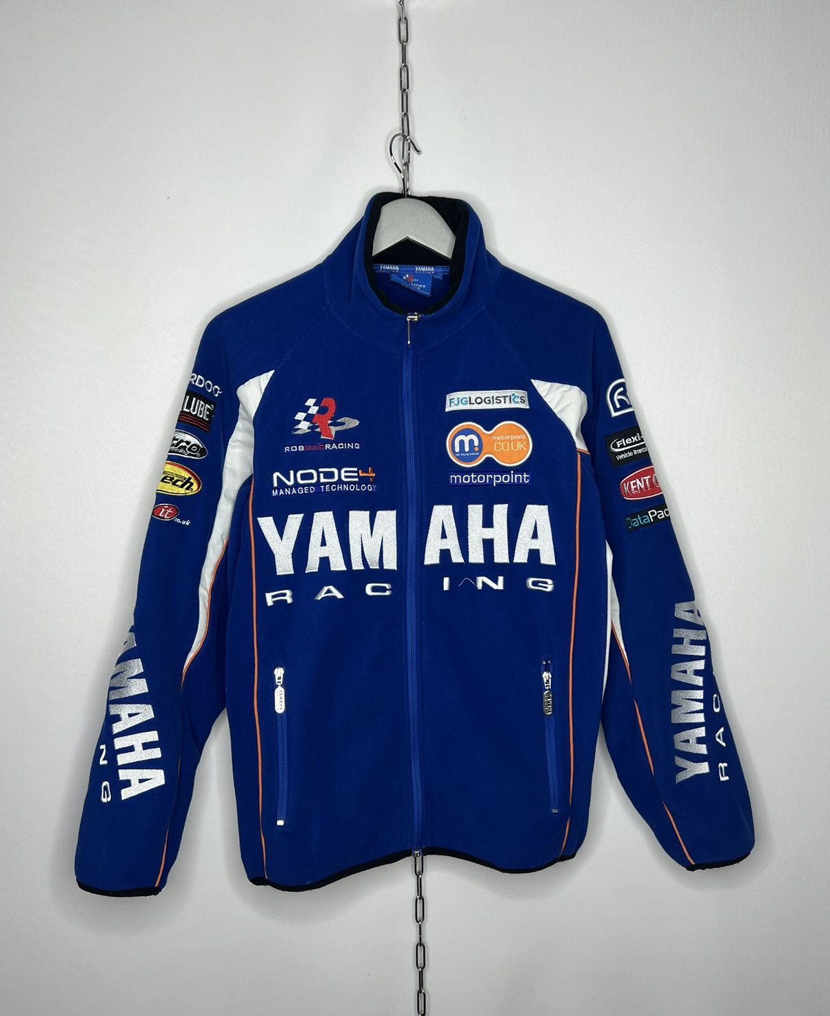 Yamaha Vintage Yamaha Big Logo Full Sponsors Fleece Full Zip Jacket Size US XS / EU 42 / 0 - 2 Thumbnail