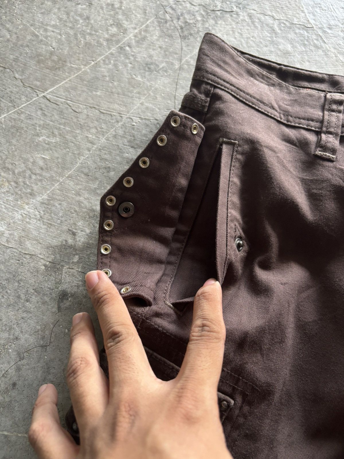 Japanese Brand NICOLE CLUB FOR MEN flare cargo studded japanese grunge punk Size US 30 / EU 46 - 10 Thumbnail